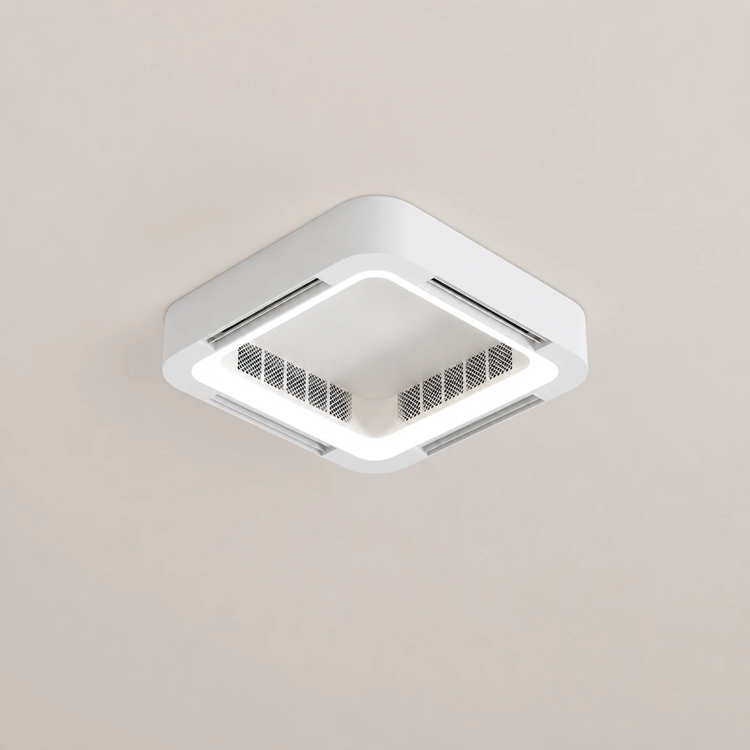 Quinn Deckenventilator mit Beleuchtung Weiß, 2 Stile, ∅58CM - Lumpaz