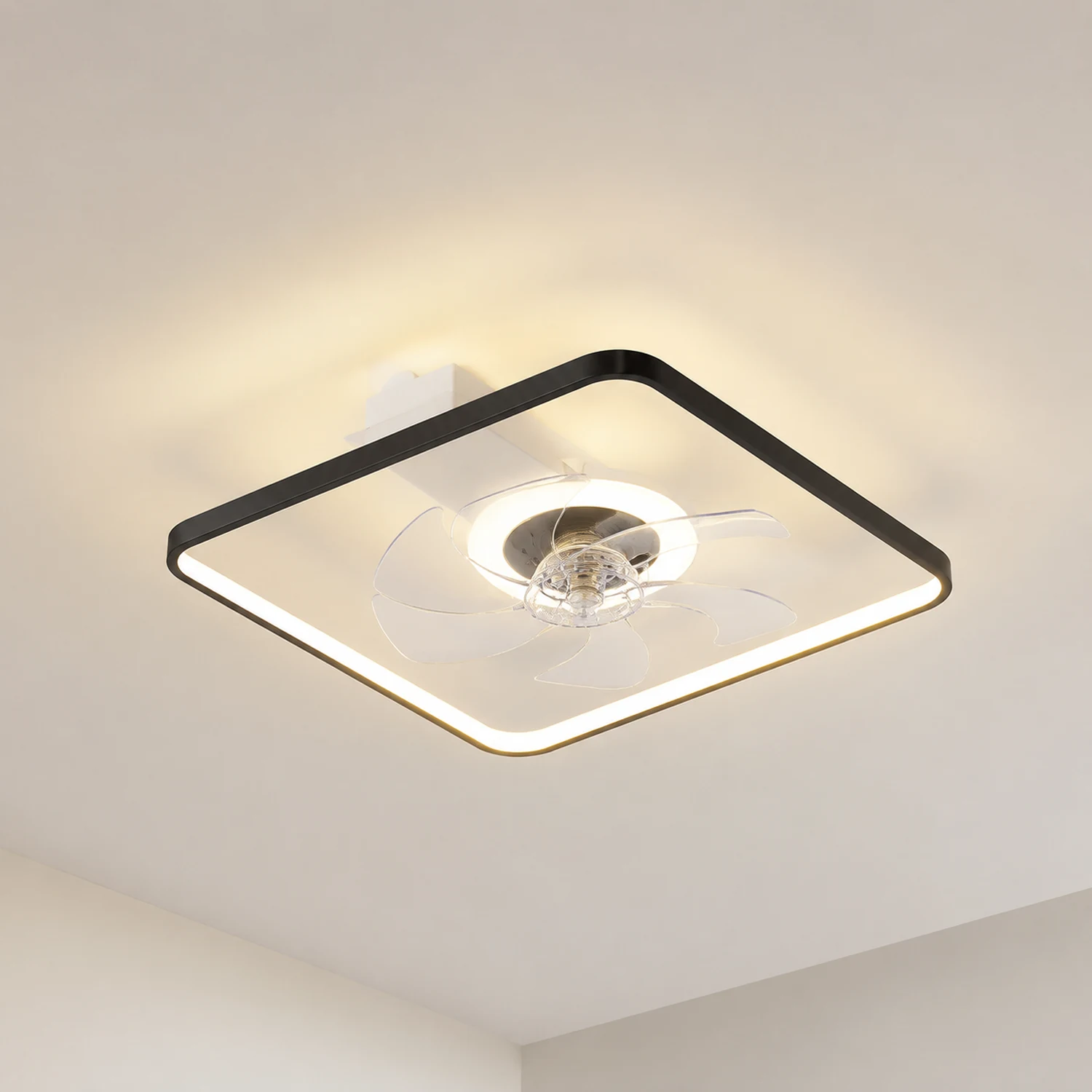 Edge Deckenventilator mit Beleuchtung, 2 Farben, ∅50/52CM - Lumpaz