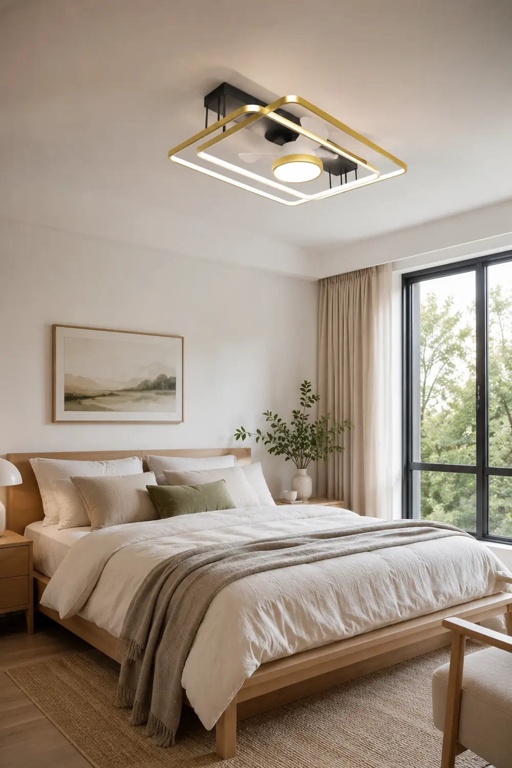 Kelley Deckenventilator mit Beleuchtung Gold, 3 Stile, ∅45/62/110CM - Lumpaz