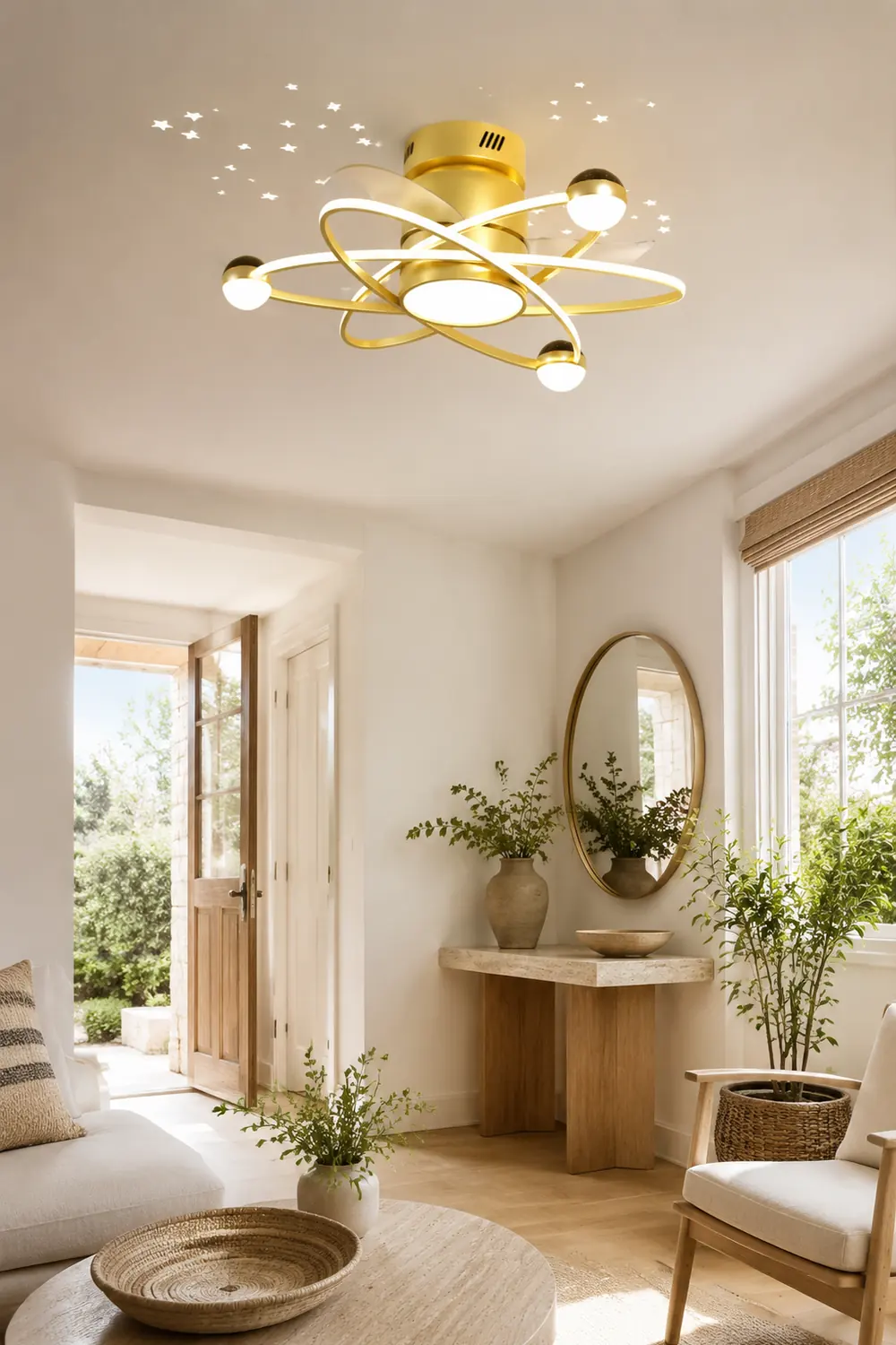 Kelley Deckenventilator mit Beleuchtung, 3 Farben, ∅65CM - Lumpaz