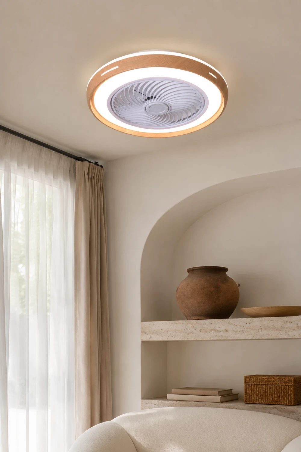 Ozawa Deckenventilator mit Beleuchtung, 3 Stile, ∅50CM - Lumpaz