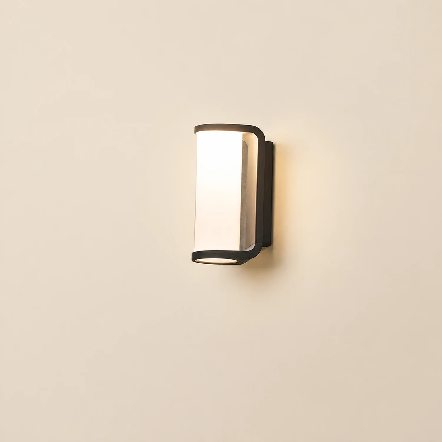 Orr Modern Außenwandleuchte Schwarz & Weiß, 20CM Lang - Lumpaz