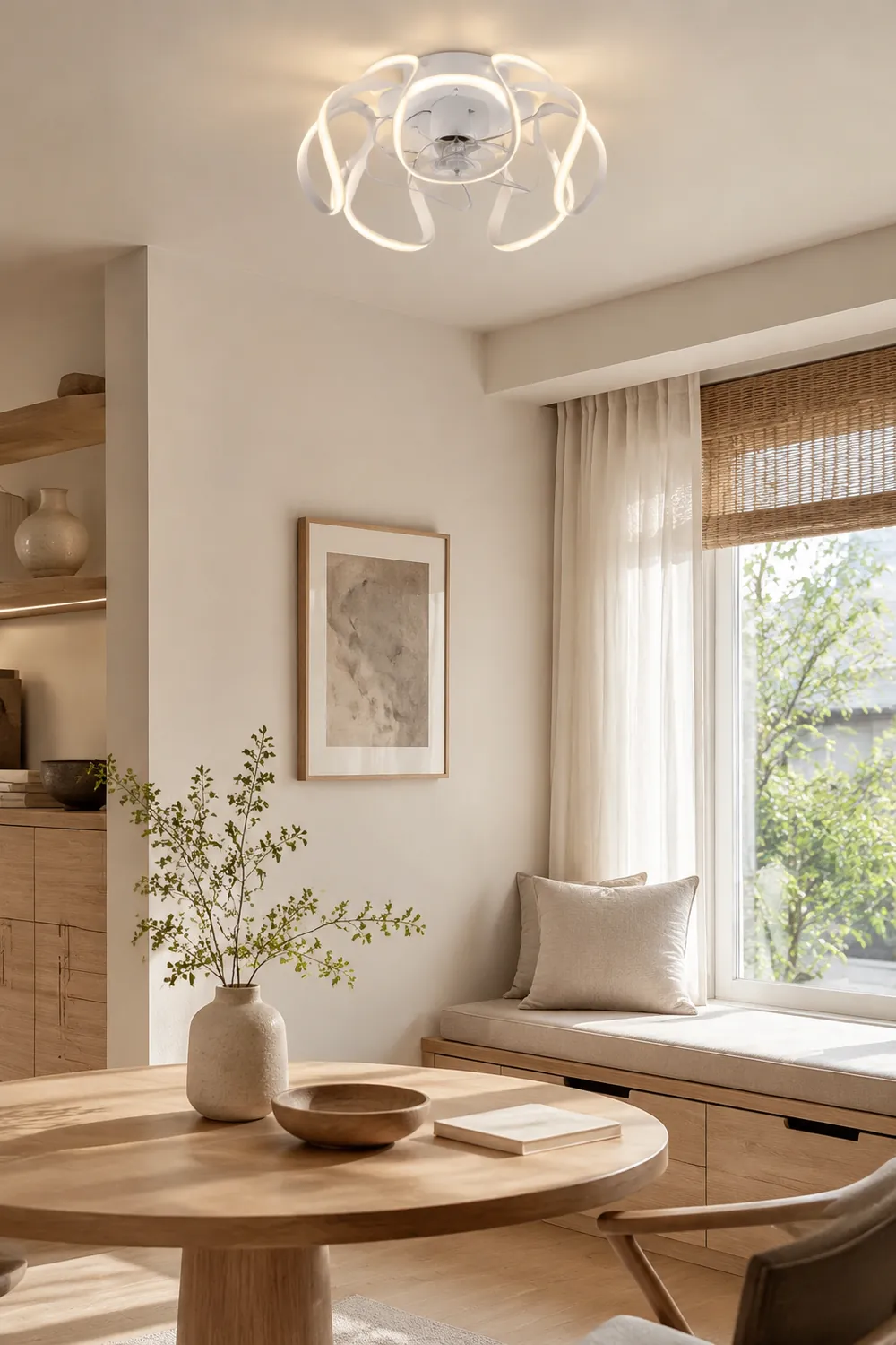 Lacey Basis Deckenventilator mit Beleuchtung, 3 Farben, ∅50CM - Lumpaz