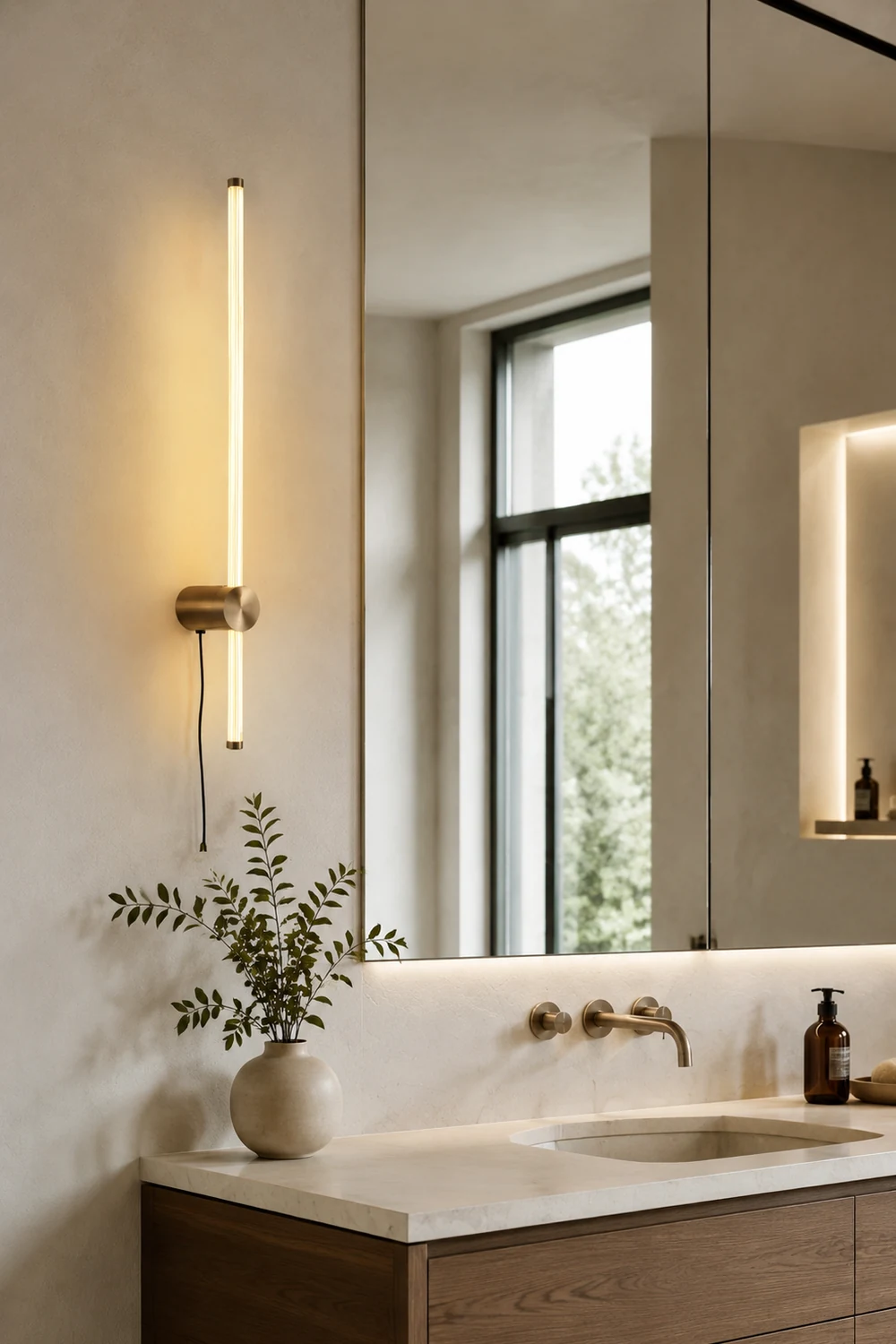 Edge Innenwandleuchte Kupfer & Nickel, 60/80CM Lang - Lumpaz