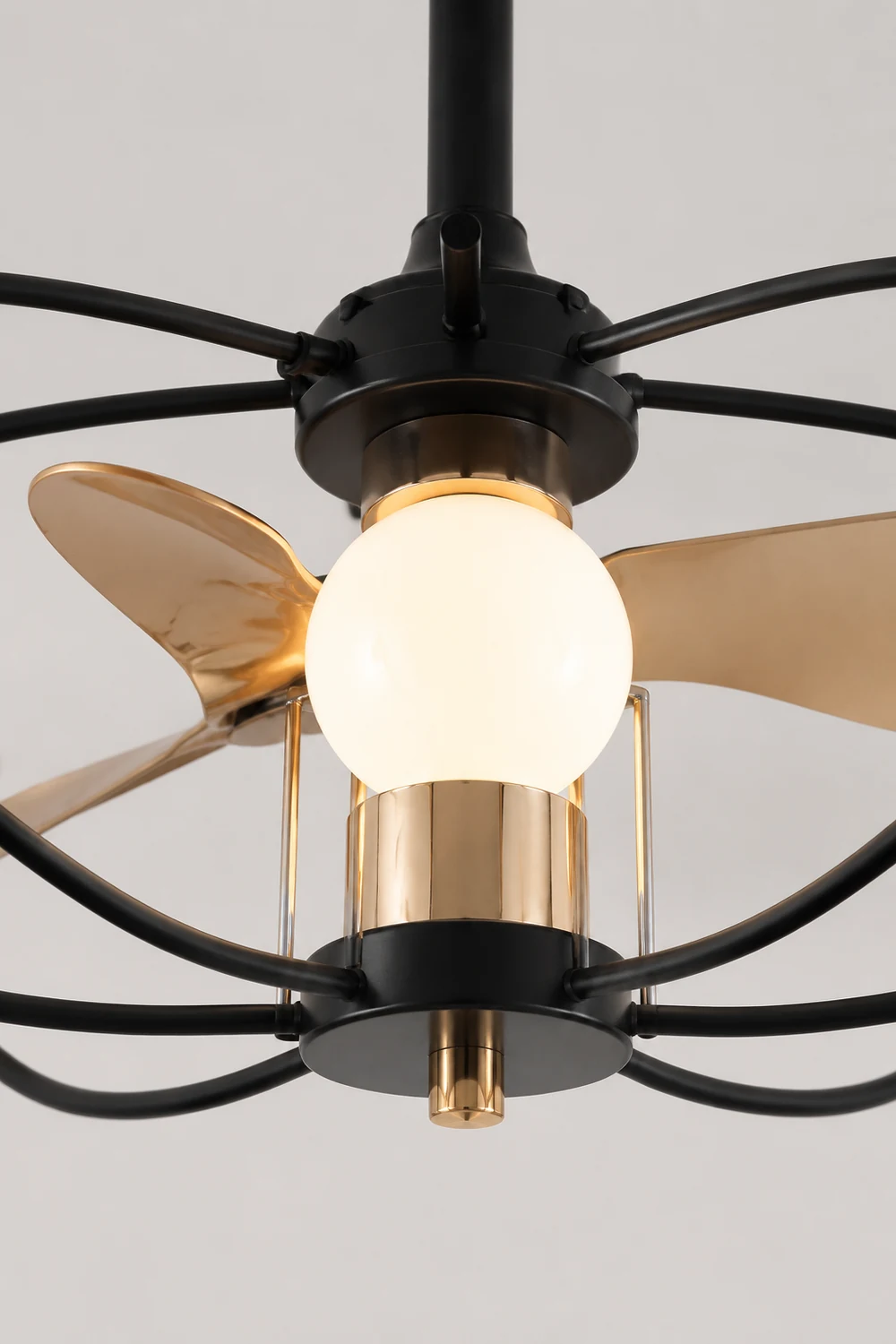 Valentina Deckenventilator mit Beleuchtung, 12-flamming, Metall & Acryl, ∅90CM - Lumpaz