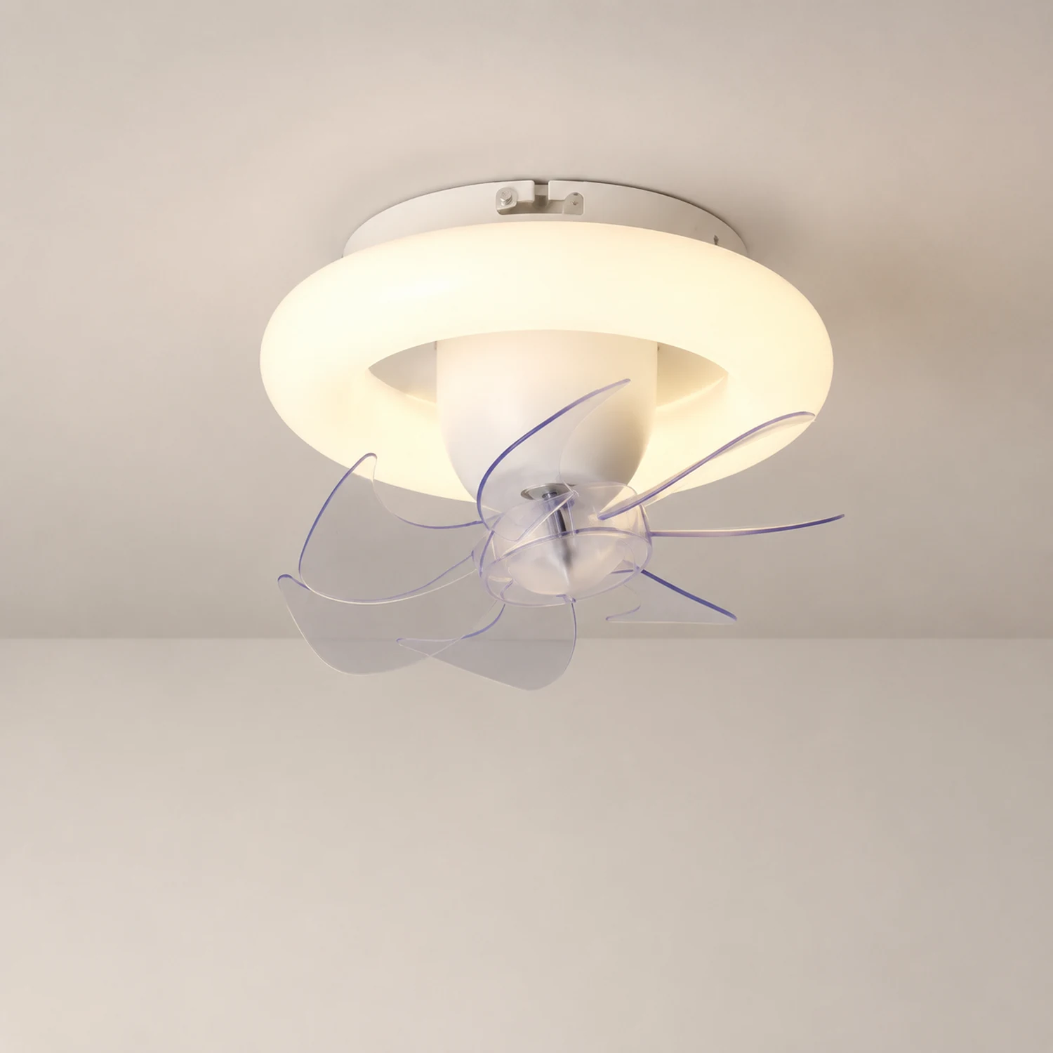Minori Deckenventilatoren mit Beleuchtung Weiß, 2 Stile, ∅30CM - Lumpaz