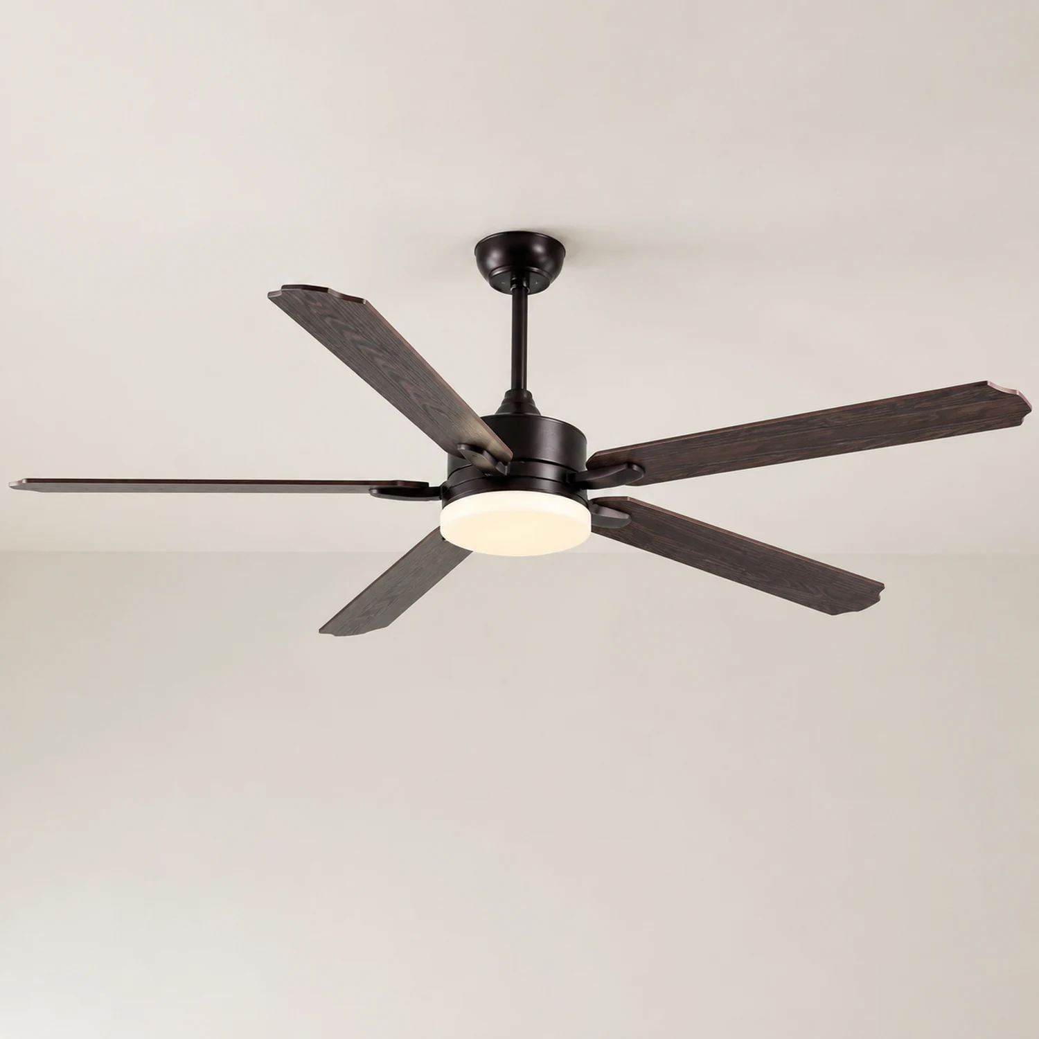 Haydn Deckenventilator mit Beleuchtung Schwarz 6-Blatt, ∅152/193CM - Lumpaz