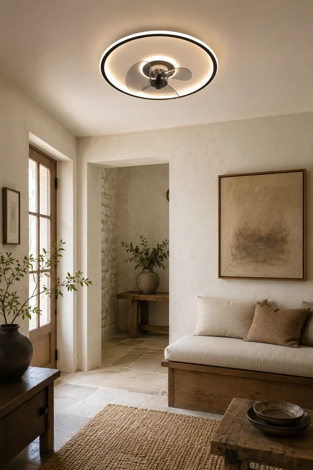 Morandi Deckenventilator mit Beleuchtung, 5 Farben, ∅40/50CM - Lumpaz