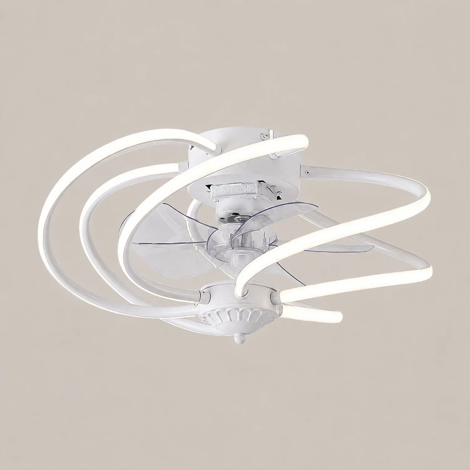 Lacey Deckenventilator mit Beleuchtung, 3 Farben, ∅50CM - Lumpaz