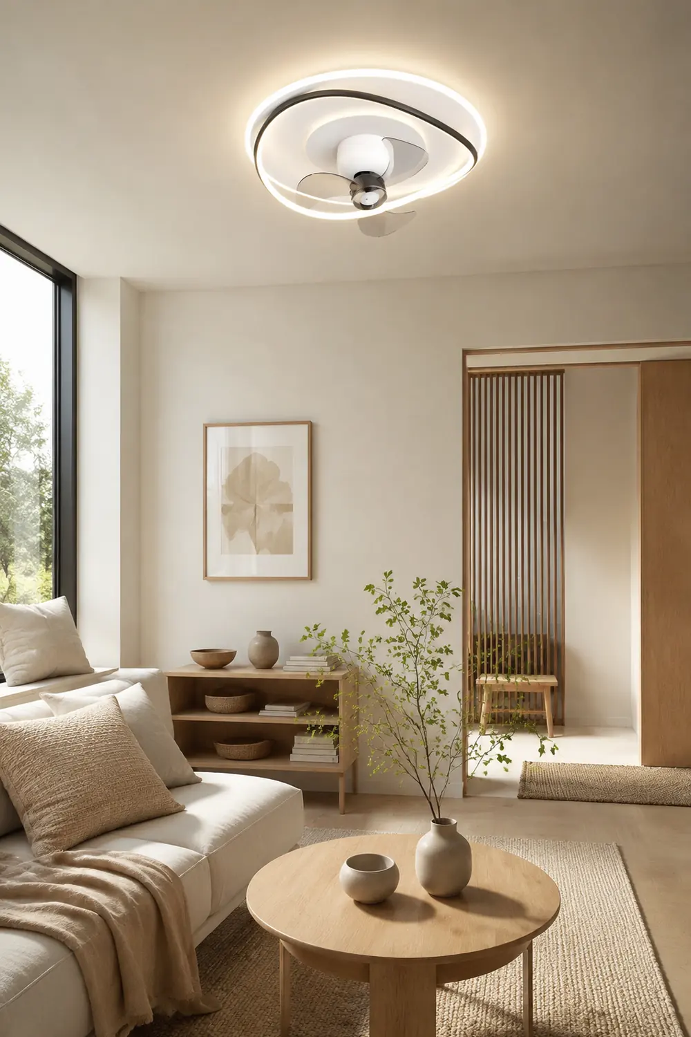 Lacey Deckenventilator mit Beleuchtung Geometrie, 3 Stile, ∅50CM - Lumpaz