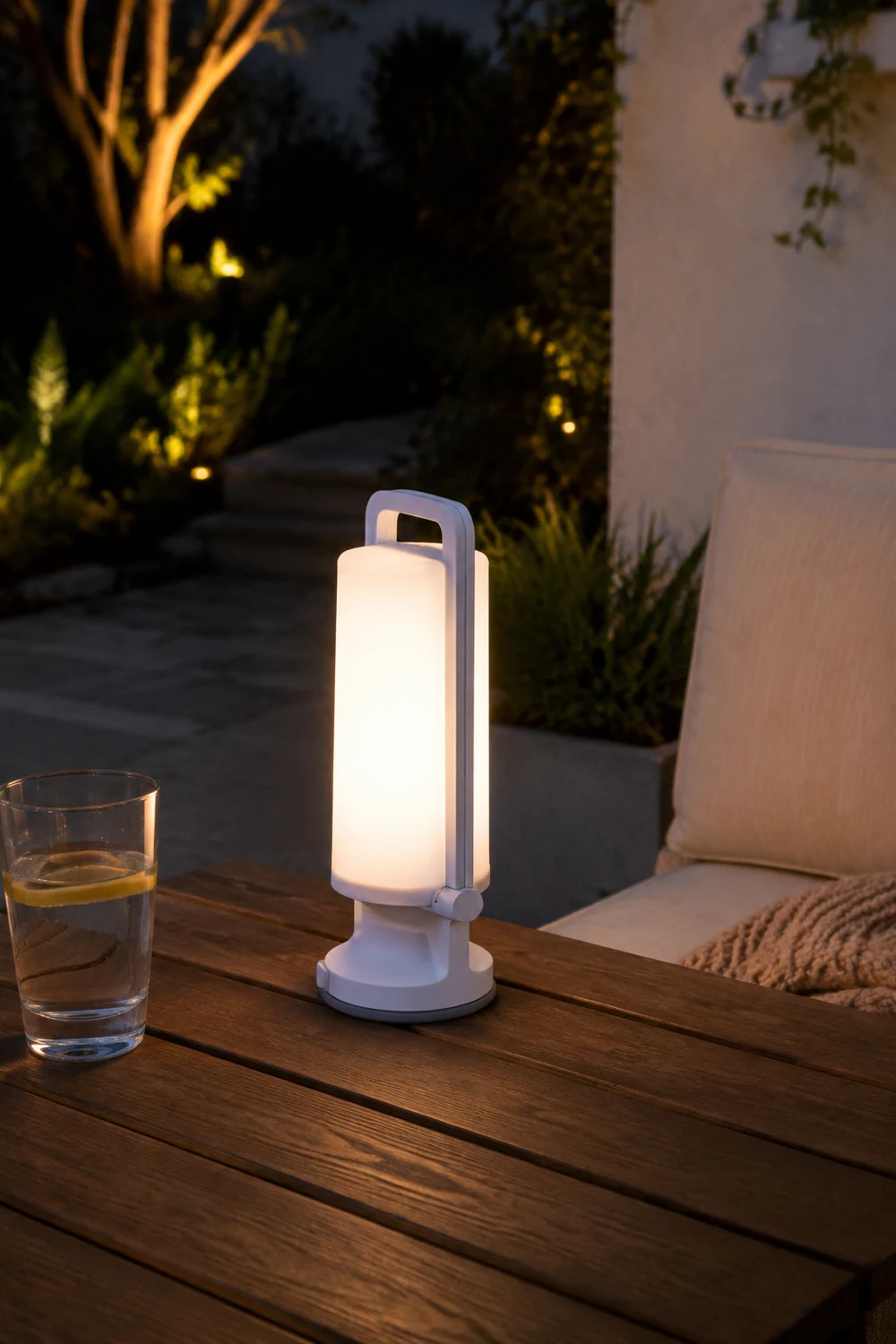 Orr Solar & USB Wiederaufladbar Außen-Tischlampe, 4 Farben, 28CM Lang - Lumpaz