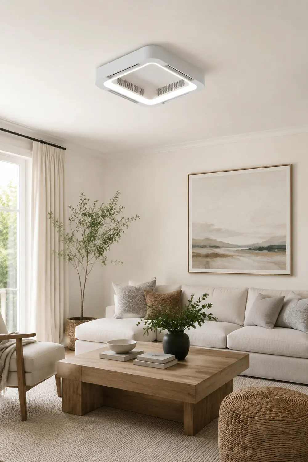 Quinn Deckenventilator mit Beleuchtung Weiß, 2 Stile, ∅58CM - Lumpaz