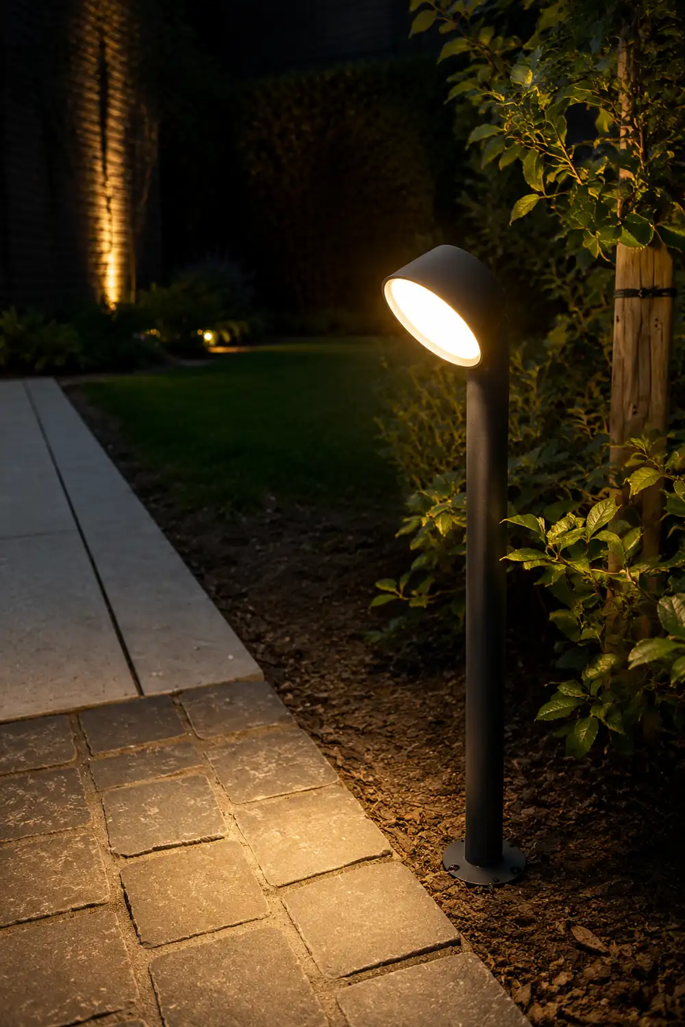 Pena Außen-Pollerleuchte Schwarz, 65CM Lang - Lumpaz