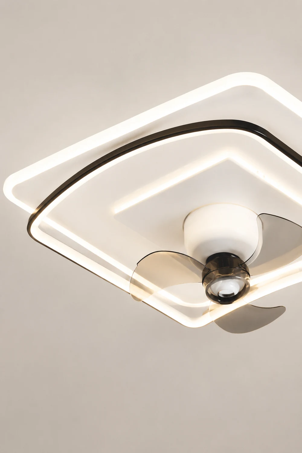 Lacey Deckenventilator mit Beleuchtung Geometrie, 3 Stile, ∅50CM - Lumpaz
