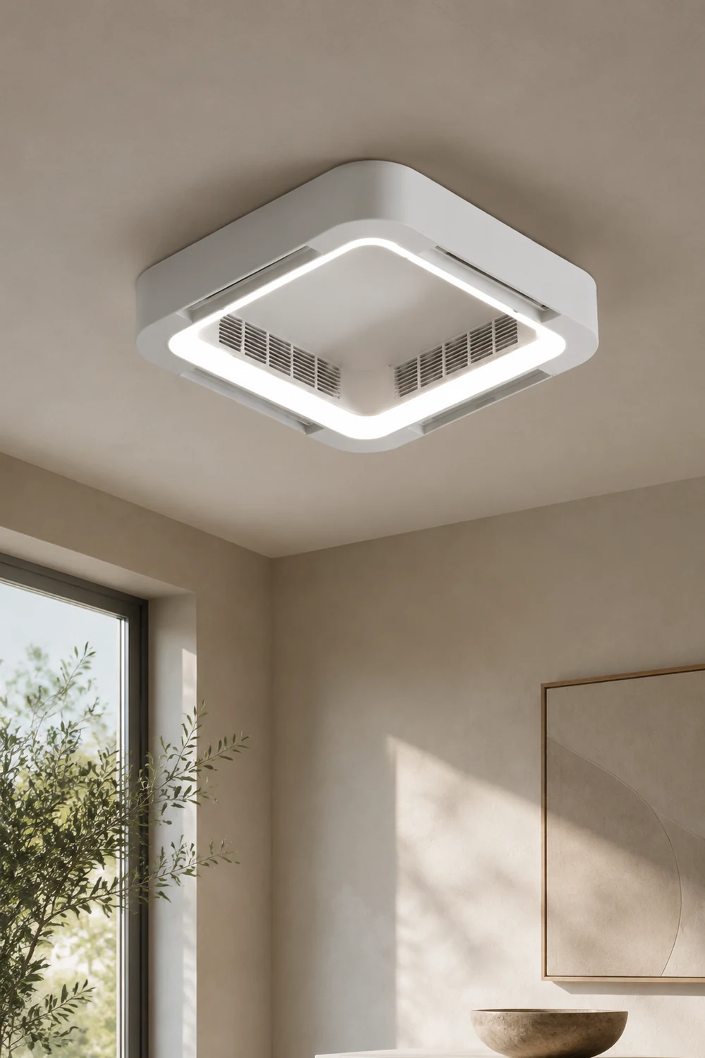 Quinn Deckenventilator mit Beleuchtung Weiß, 2 Stile, ∅58CM - Lumpaz