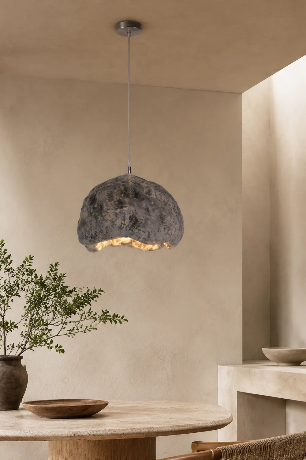 Byers Pendelleuchte Unregelmäßige Form Harz, 3 Farben, ∅30CM - Lumpaz