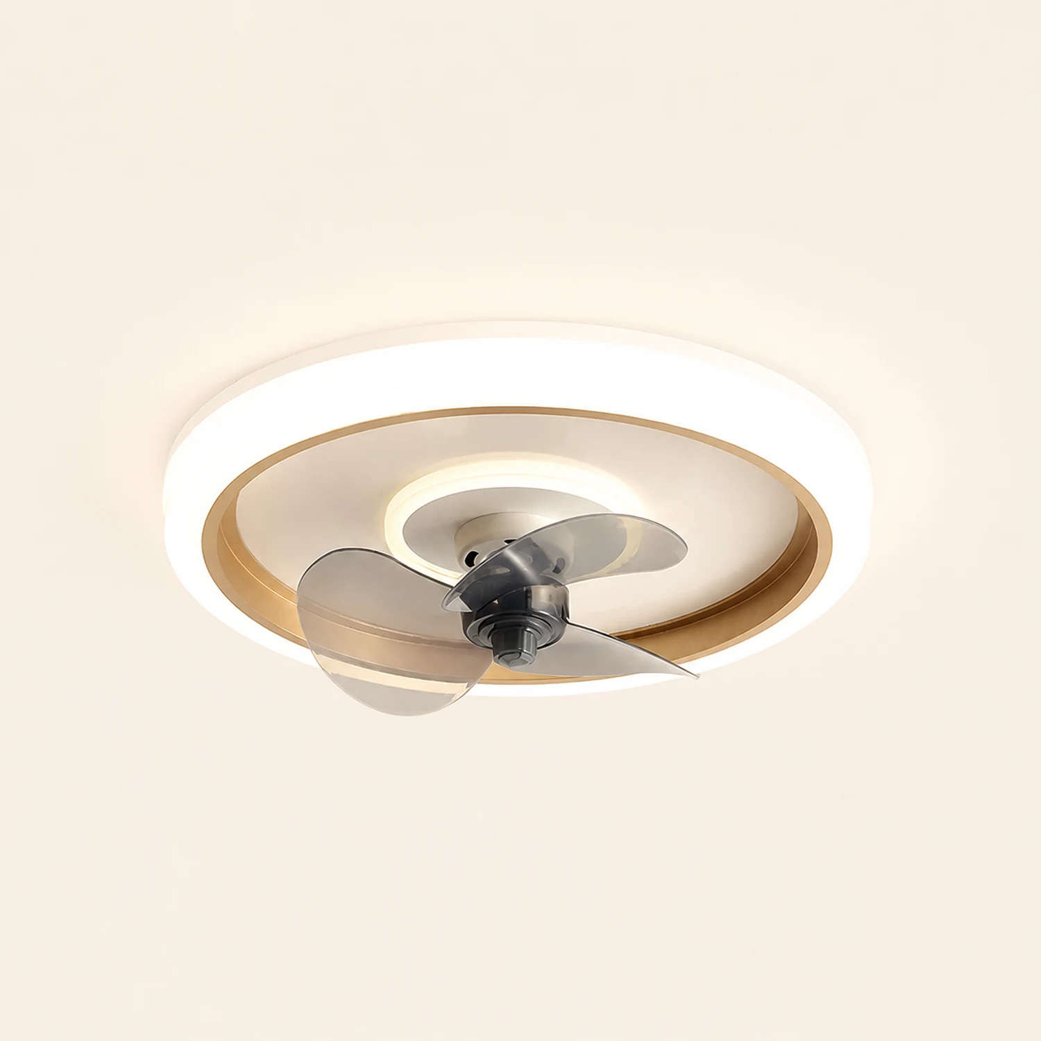 Edge Deckenventilator mit Beleuchtung 2-Licht Ring, 4 Farben, ∅50CM - Lumpaz