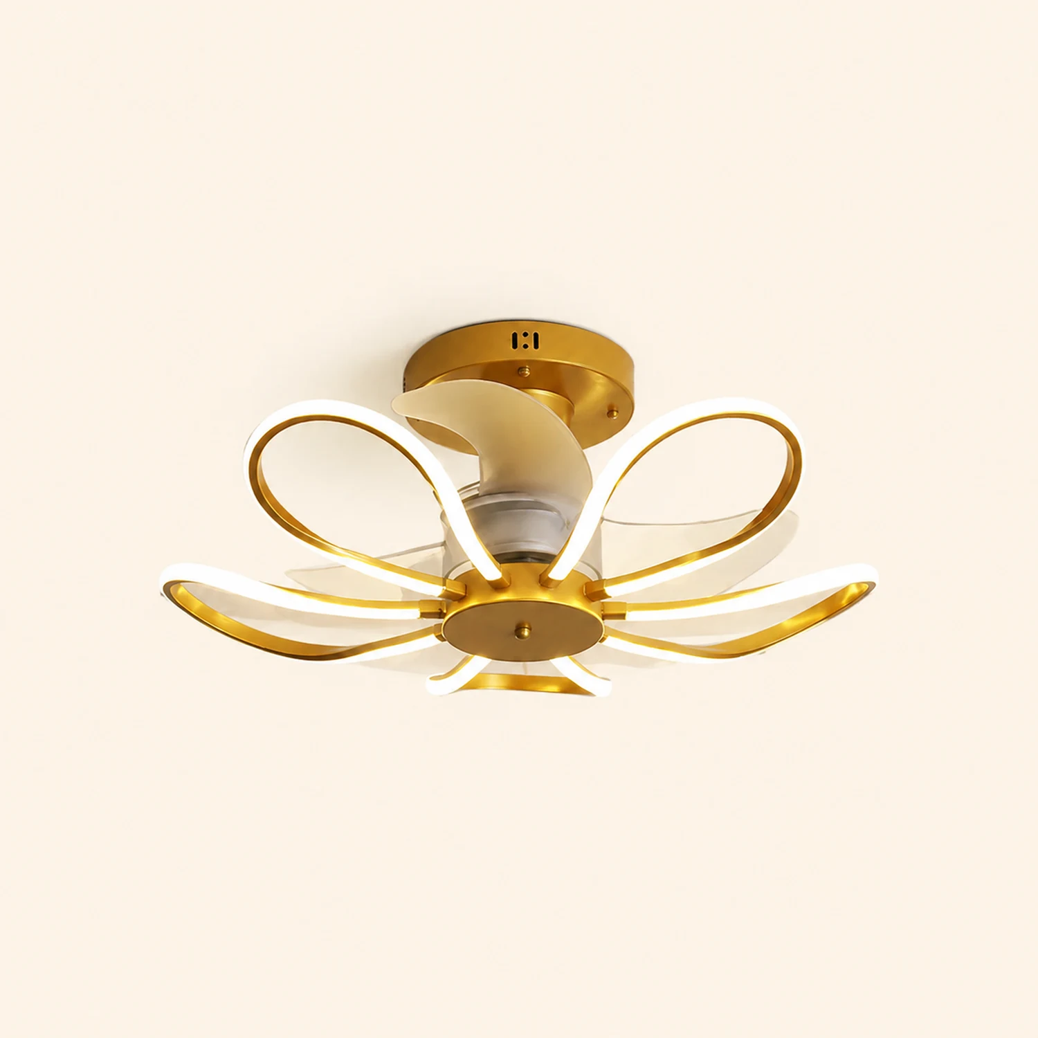 Lacey Deckenventilator mit Beleuchtung, 3 Farben, ∅65CM - Lumpaz