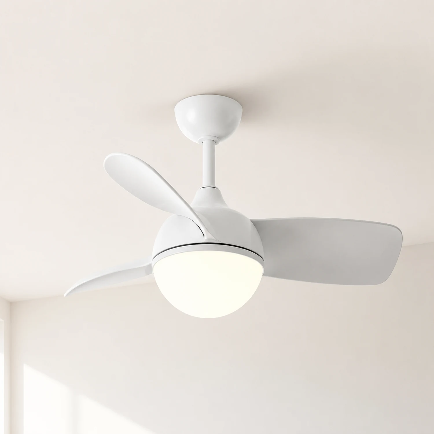 Morandi Deckenventilator mit Beleuchtung 3-Blatt, 3 Farben, ∅76cm - Lumpaz