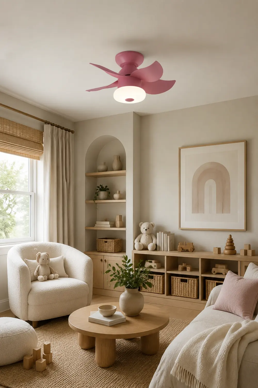 Morandi Deckenventilator mit Beleuchtung 5-Blatt, 3 Farben, ∅60CM - Lumpaz