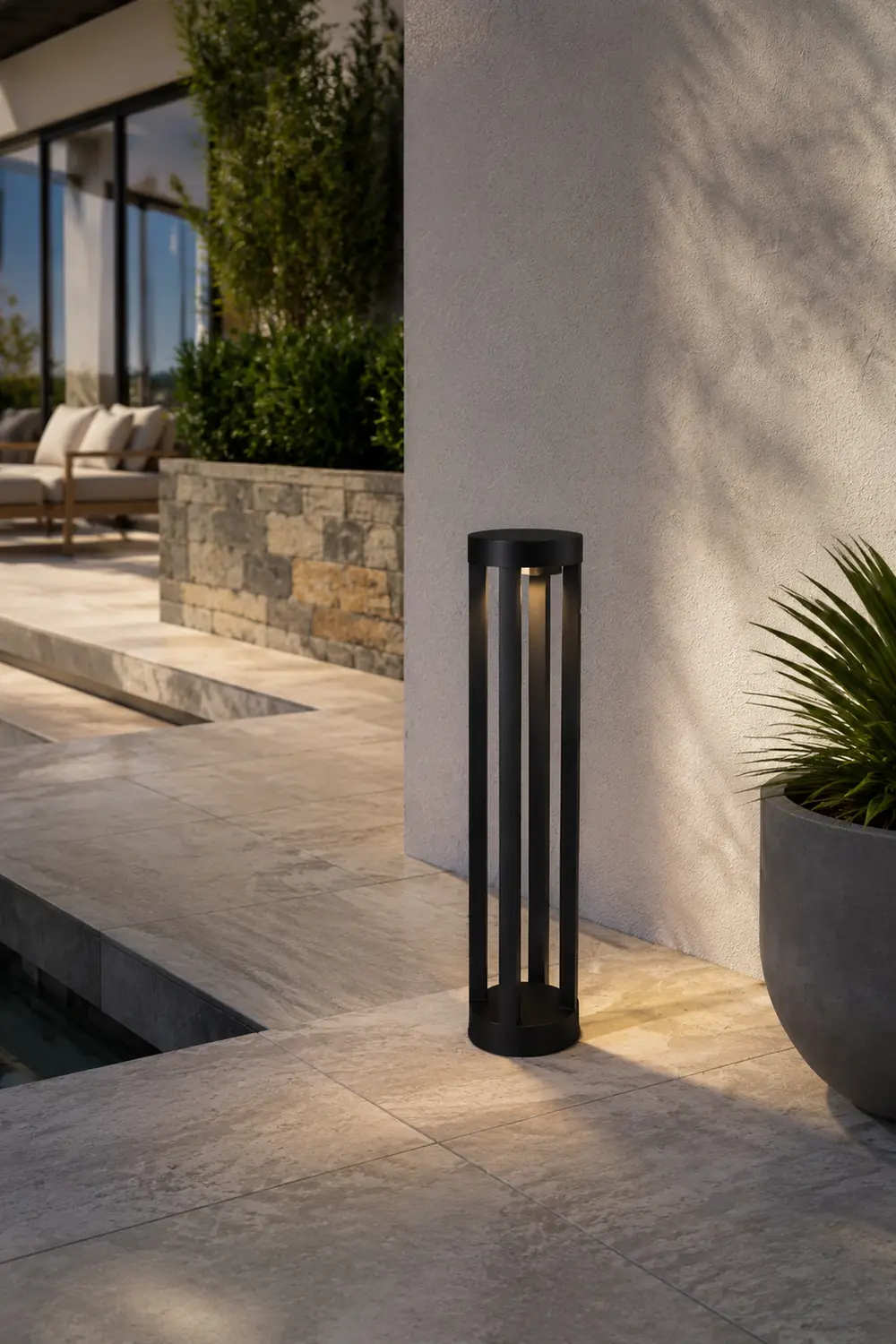 Pena Außen Pollerleuchte Solar, Minimalist, 30/40/60/80CM Lang - Lumpaz