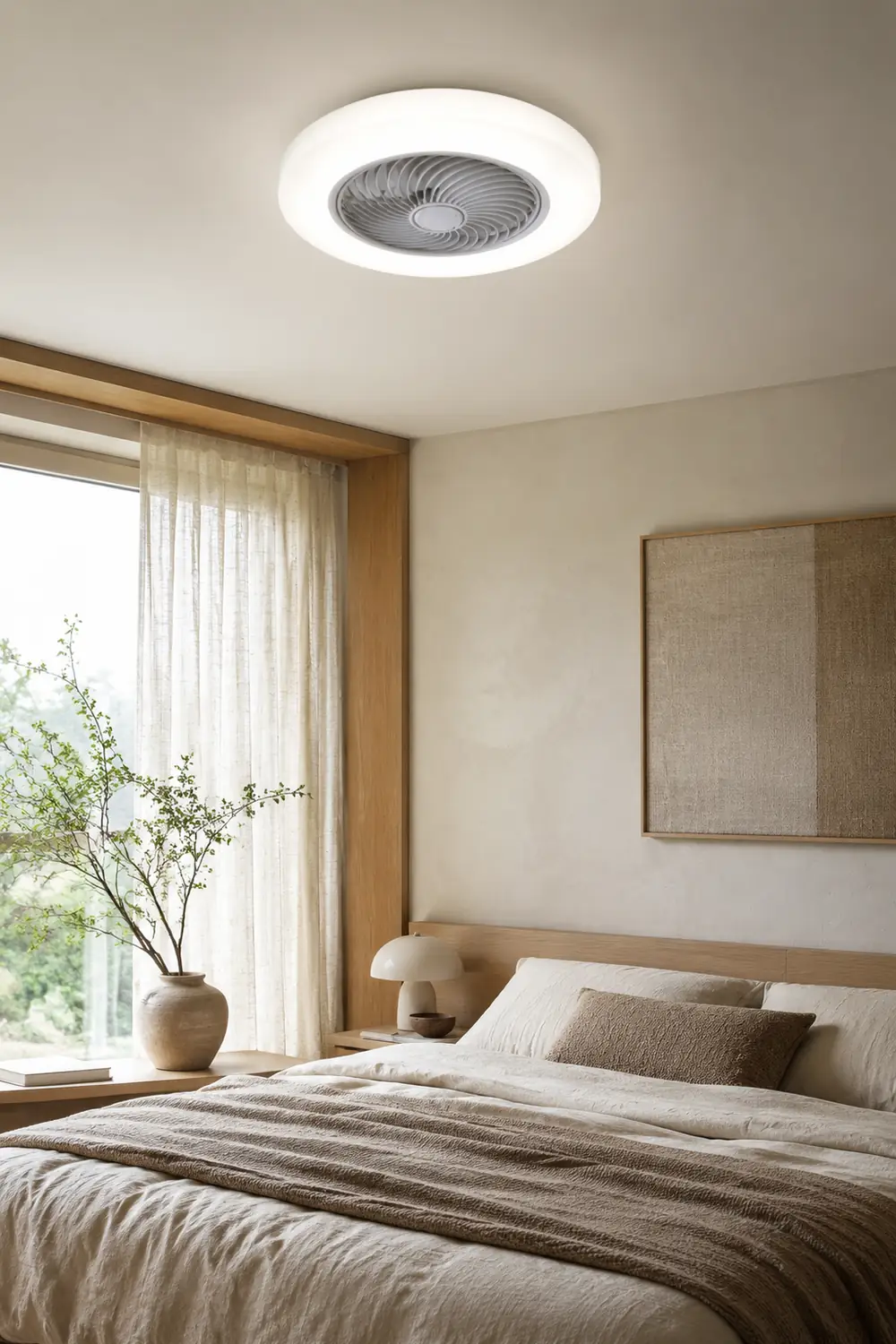 Quinn Deckenventilator mit Beleuchtung, 3 Farben, ∅45/52CM - Lumpaz