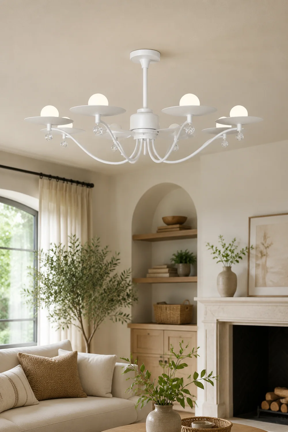 Carins Deckenventilator mit Beleuchtung, ∅110CM - Lumpaz