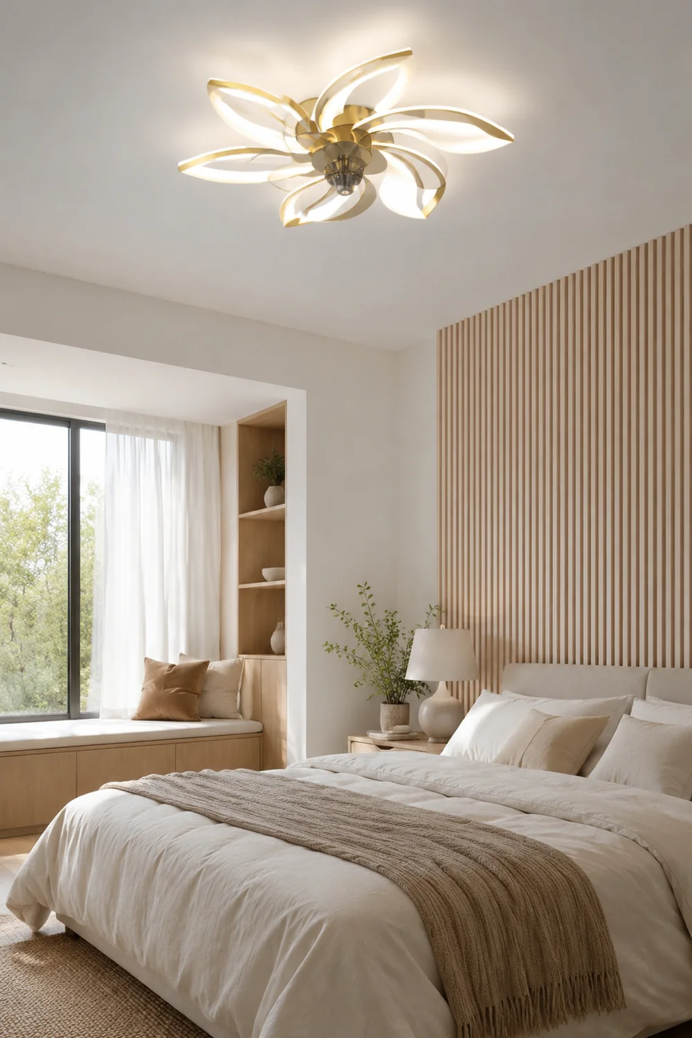 Hana Deckenventilator mit Beleuchtung, 3 Farben, ∅65/69/79CM - Lumpaz