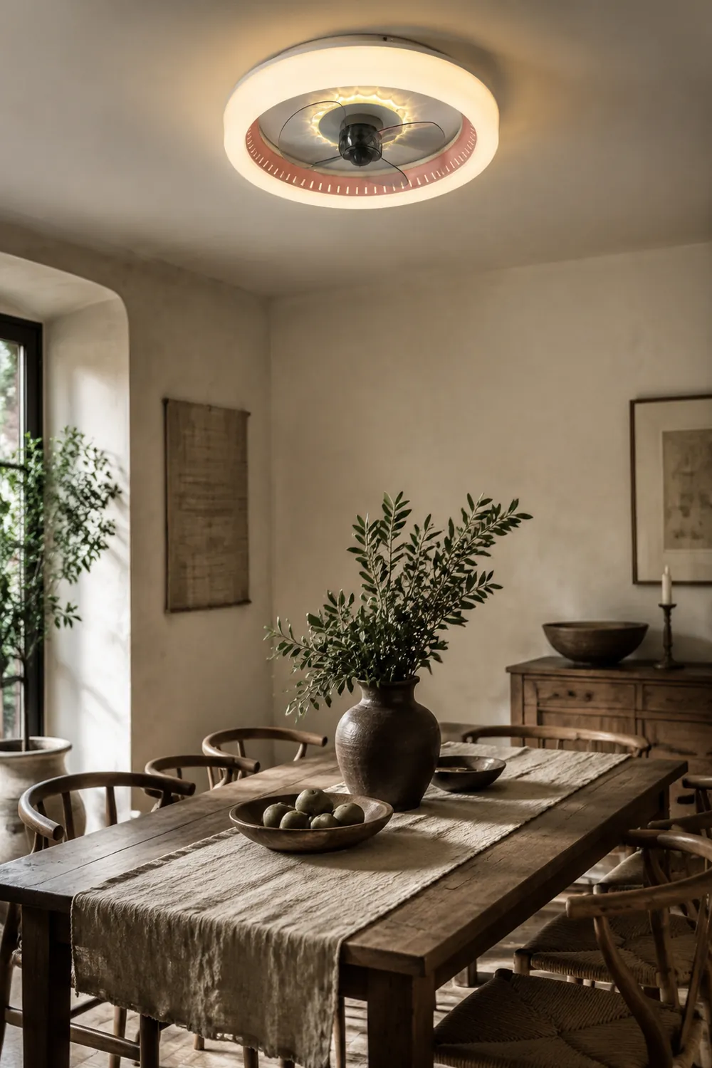 Morandi Deckenventilator mit Beleuchtung, 5 Farben, ∅50CM - Lumpaz