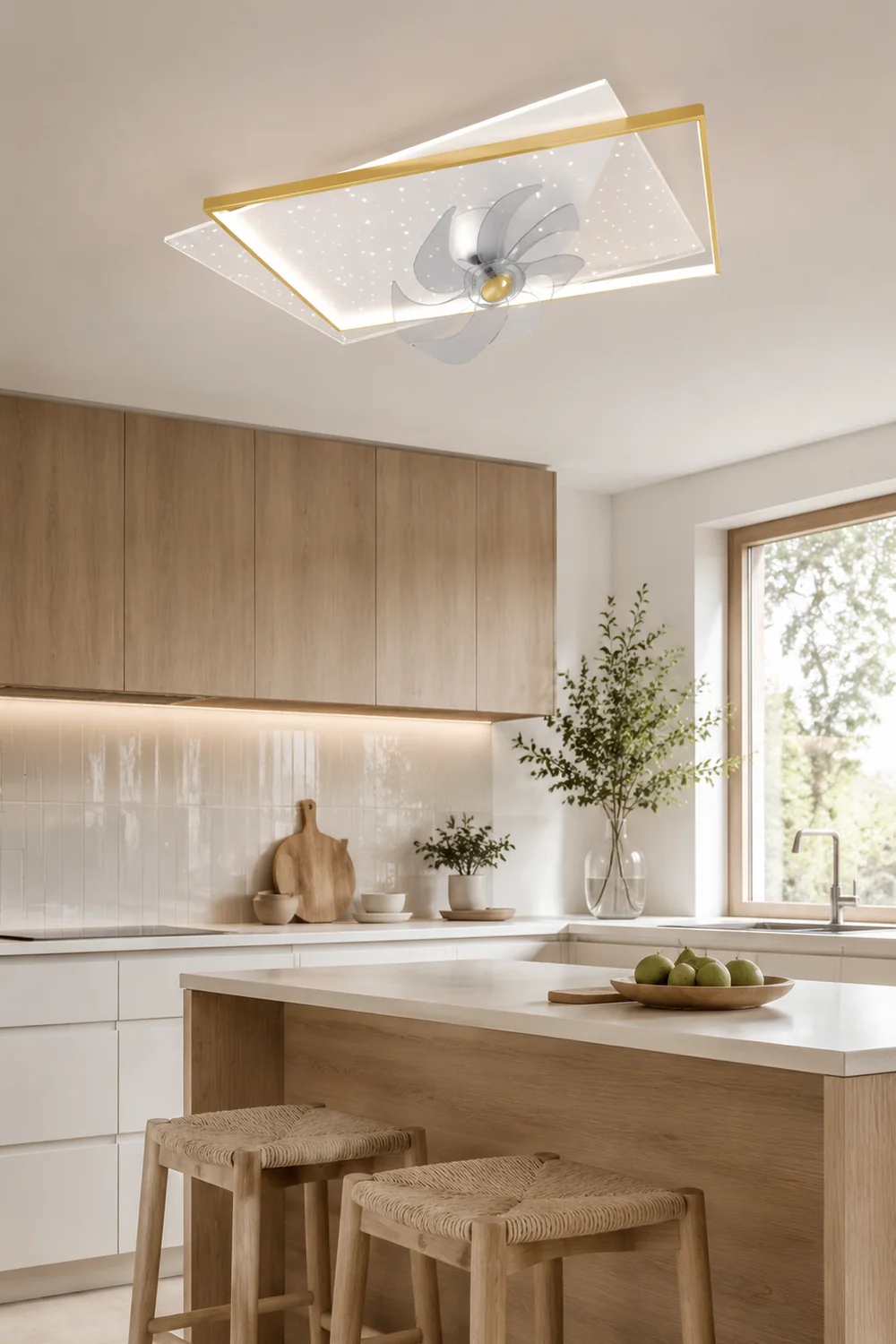 Kelley Deckenventilator mit Beleuchtung, 4 Stile, ∅50/90CM - Lumpaz