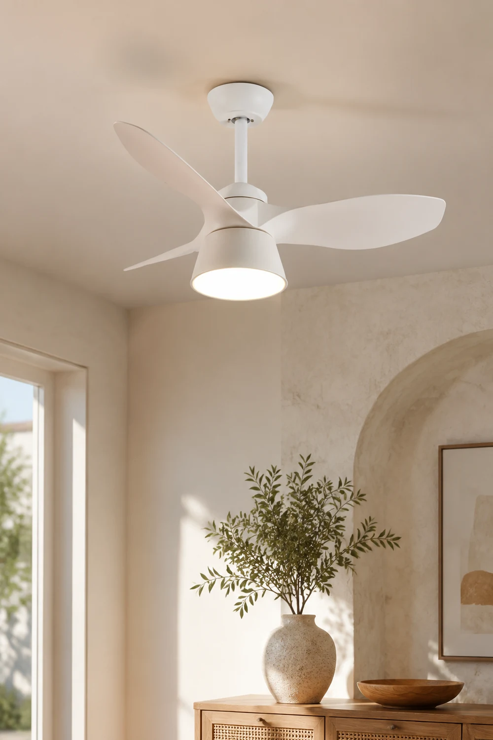 Walters Deckenventilator mit Beleuchtung, 3 Farben, L 84CM - Lumpaz