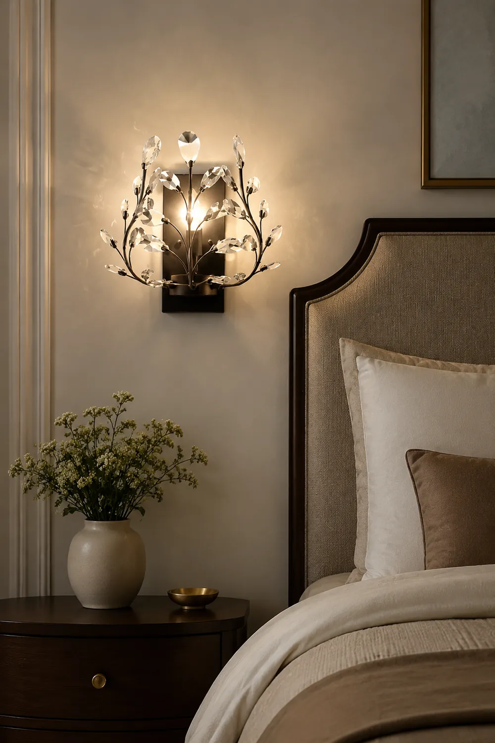 Einkopf-Kristall-Wandlampe, europäisch, für Wohnzimmer, Schlafzimmer, Nachttisch - Lumpaz
