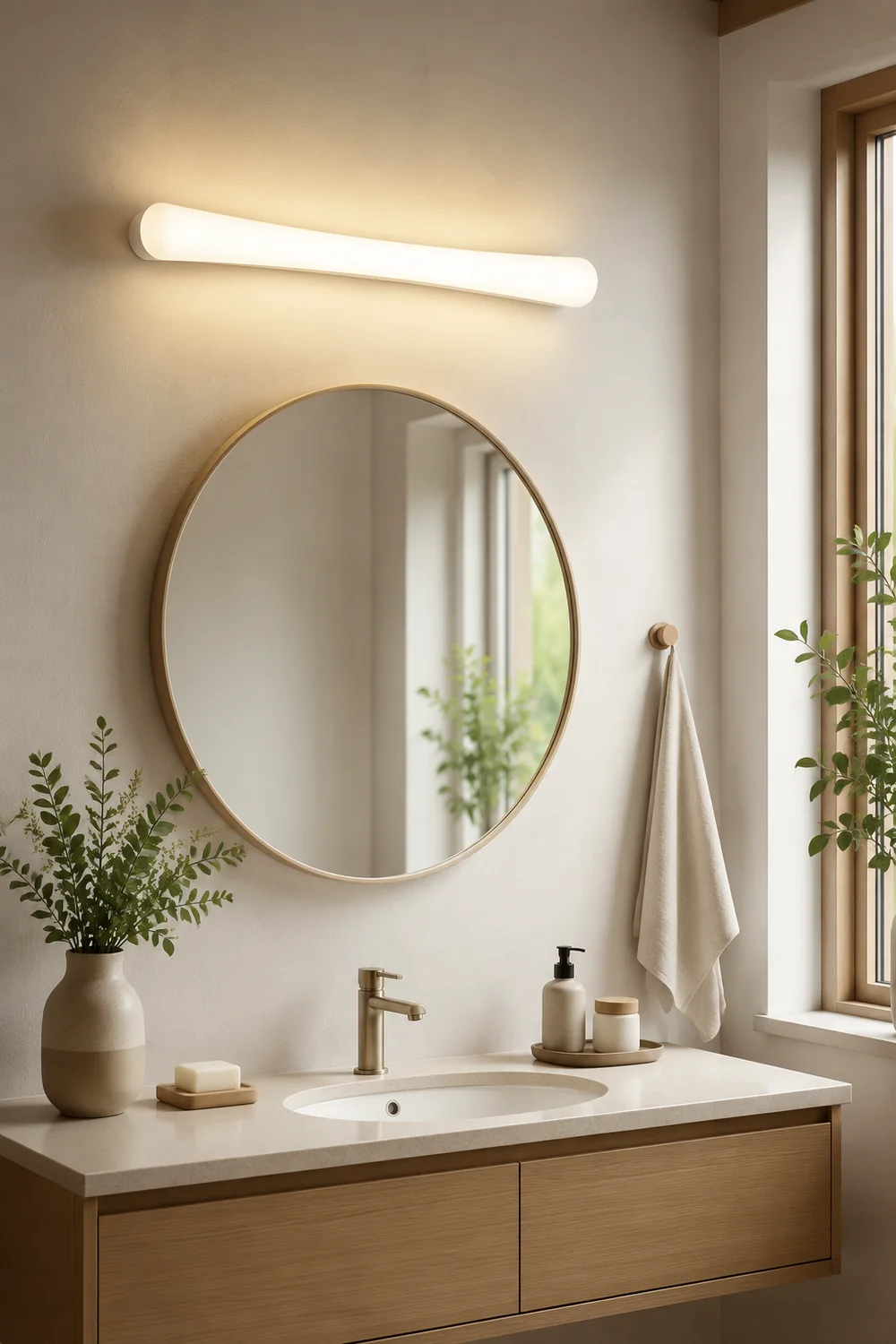 Edge Spiegelfront Wandleuchte Weiß, 30CM/40CM/60CM Lang - Lumpaz