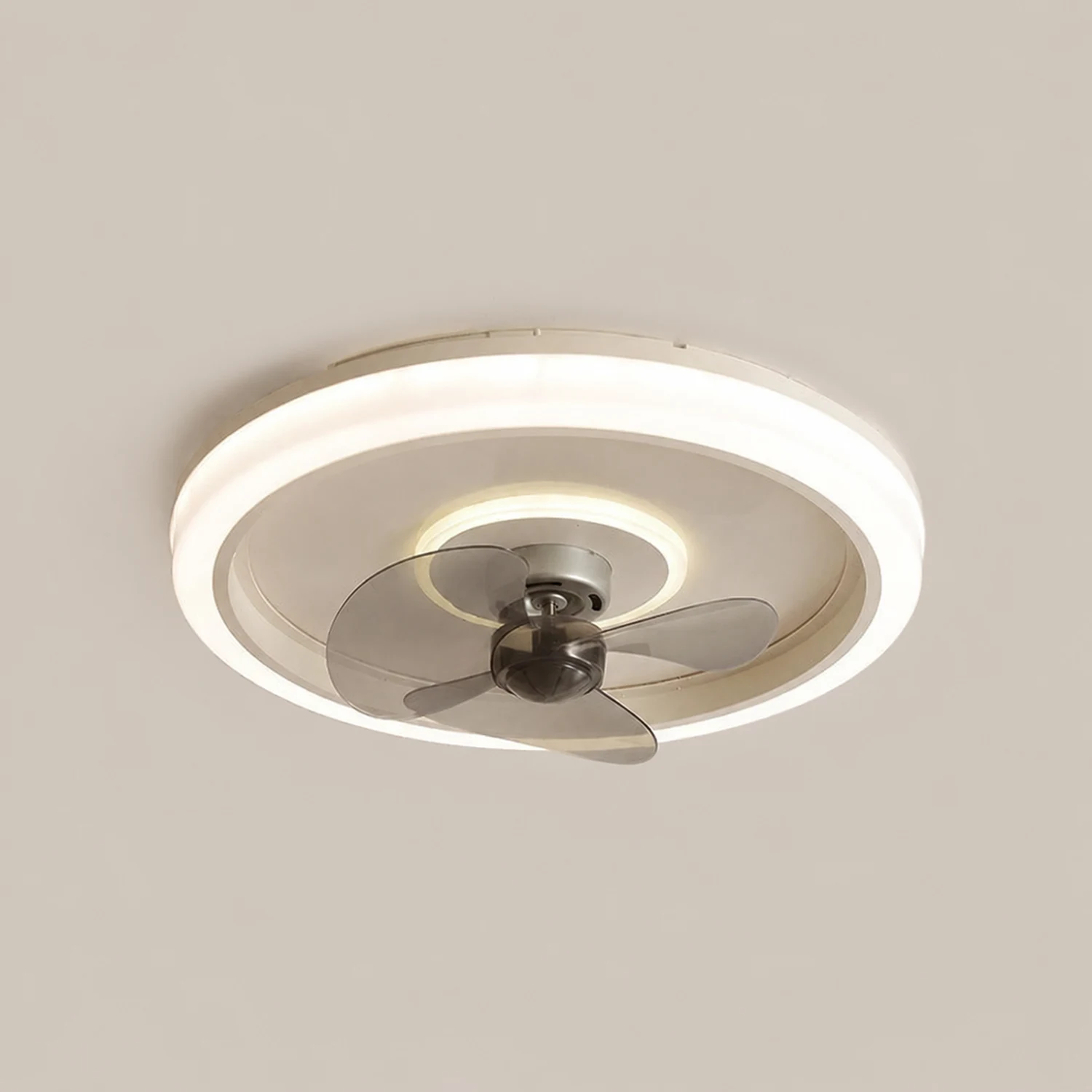 Edge Deckenventilator mit Beleuchtung 2-Licht Ring, 4 Farben, ∅50CM - Lumpaz
