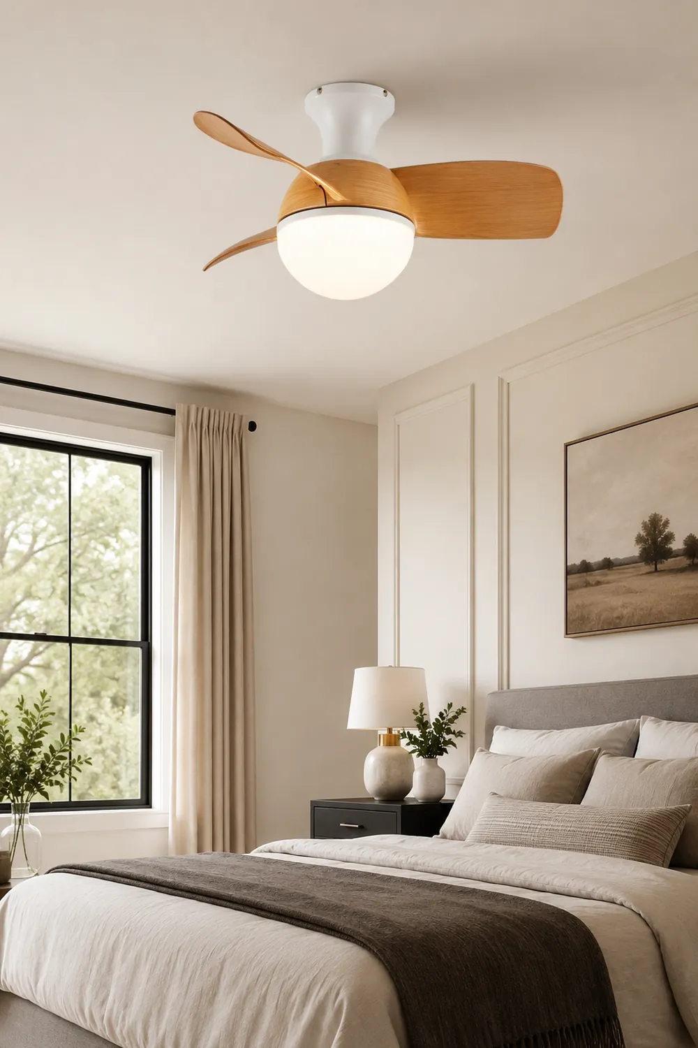 Morandi Grundlegend Deckenventilator mit Beleuchtung 3-Blatt, 3 Farben, ∅76cm - Lumpaz