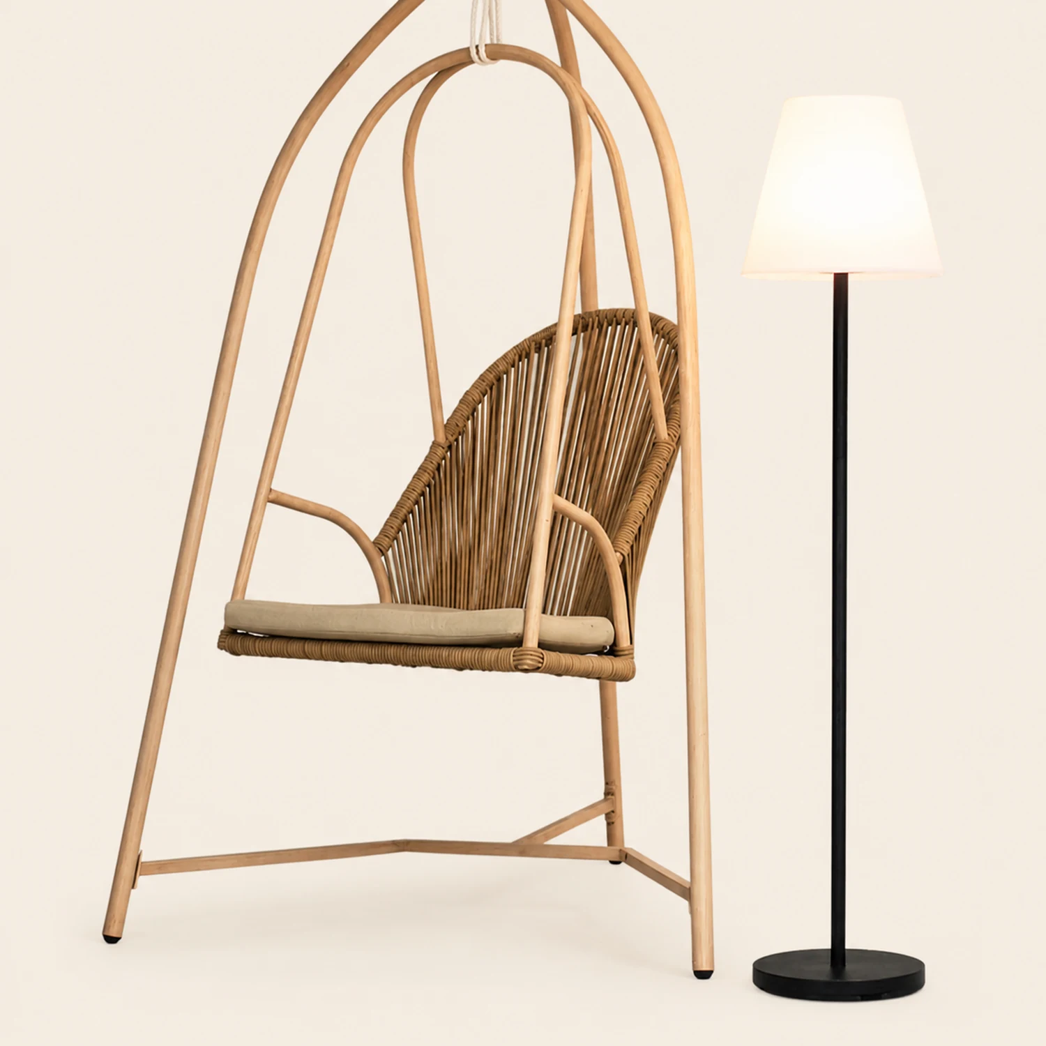 Eryn RGB Außenstehleuchte, Solar, 74/116/153CM Lang - Lumpaz