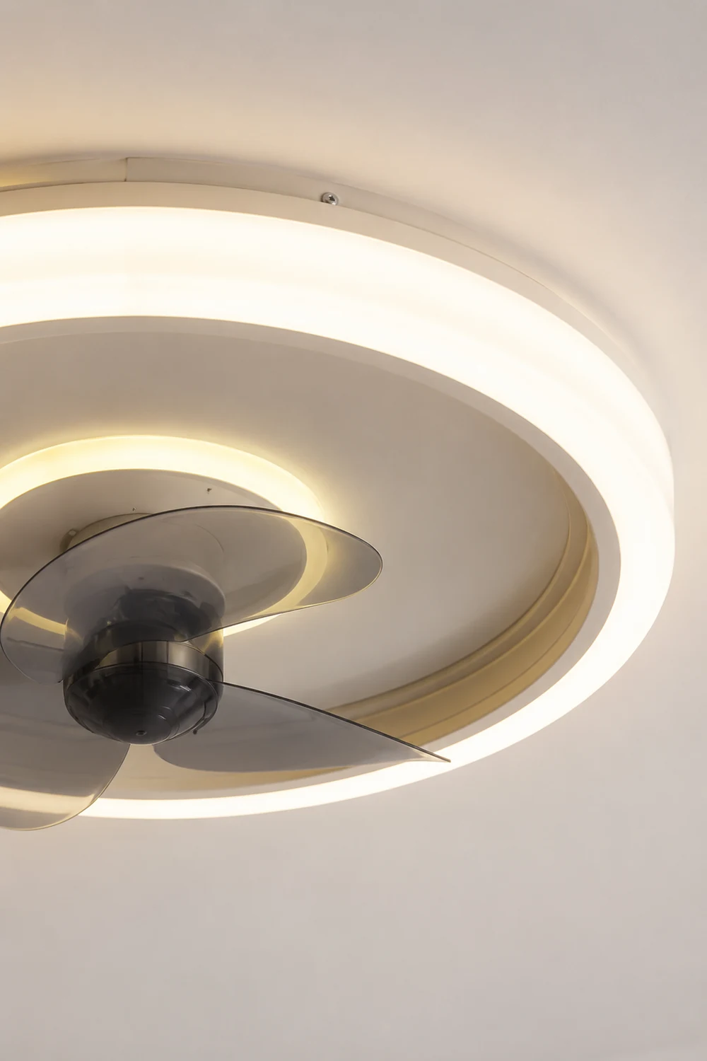 Edge Deckenventilator mit Beleuchtung 2-Licht Ring, 4 Farben, ∅50CM - Lumpaz