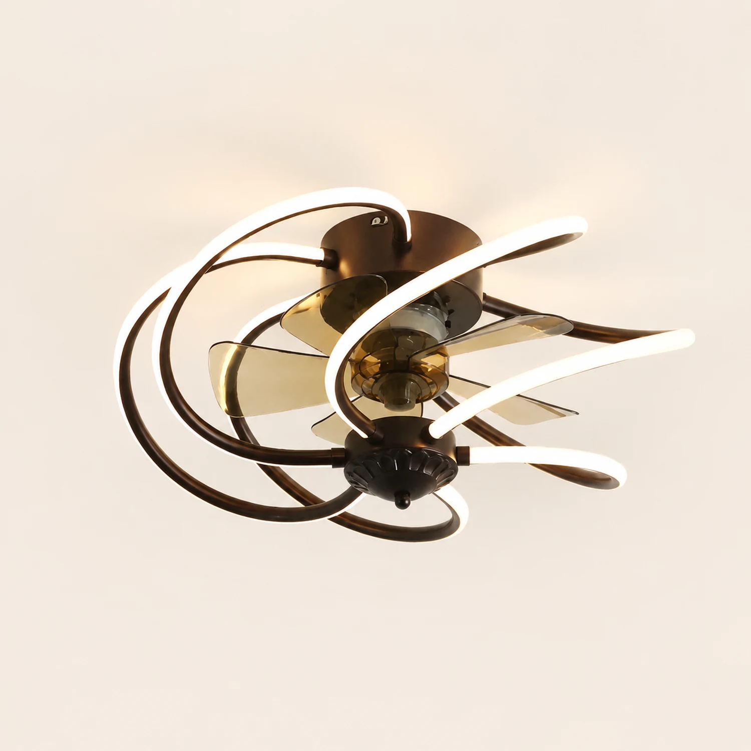 Lacey Deckenventilator mit Beleuchtung, 3 Farben, ∅50CM - Lumpaz