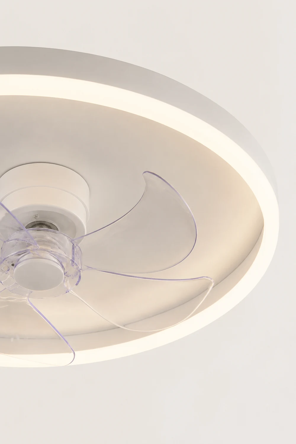 Edge Deckenventilator mit Beleuchtung Ring Weiß 7-Blatt, ∅41/50/60CM - Lumpaz