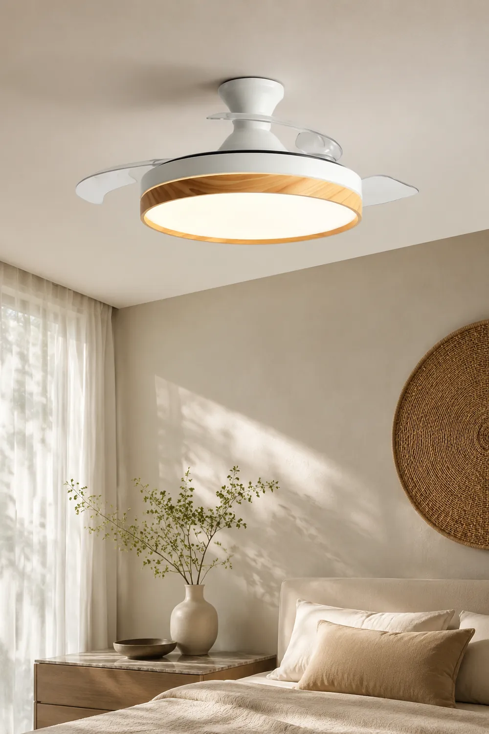 Morandi Deckenventilator mit Beleuchtung, 4 Farben, ∅91/107cm - Lumpaz