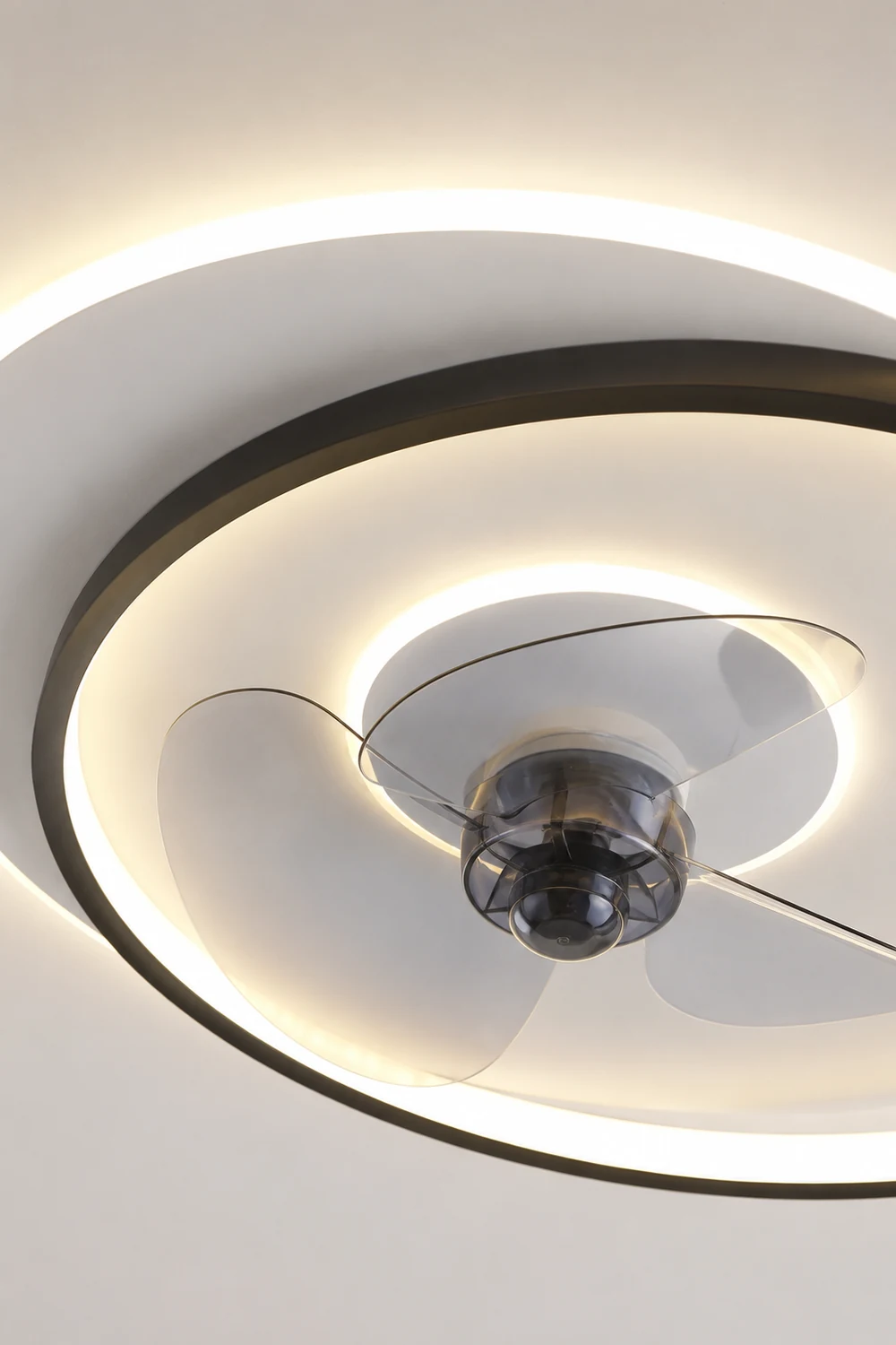 Arisha Deckenventilator mit Beleuchtung 2-Ring, 2 Farben, ∅46/56CM - Lumpaz