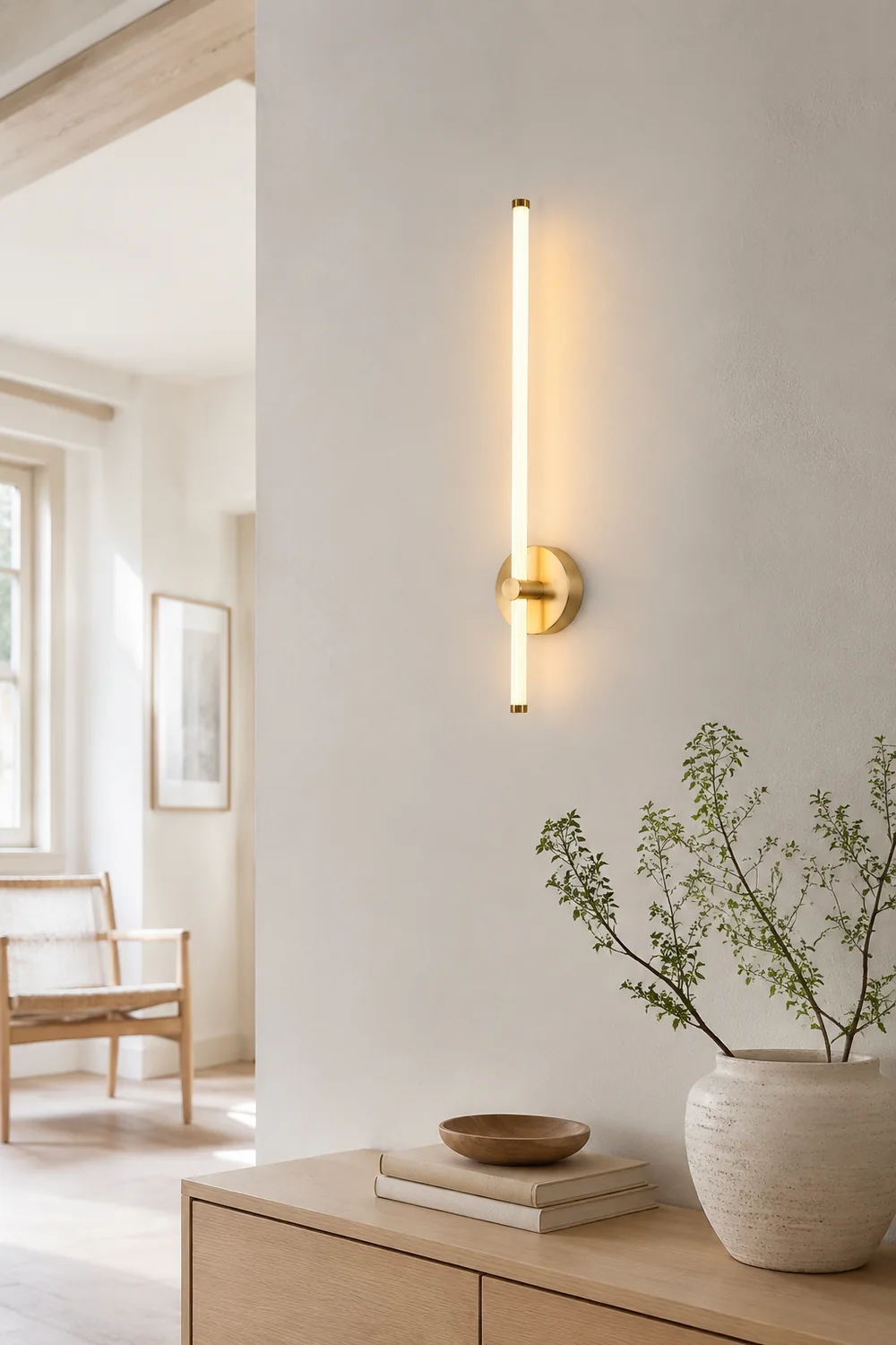 Edge Innenwandleuchte Kupfer & Nickel, 58/78CM Lang - Lumpaz