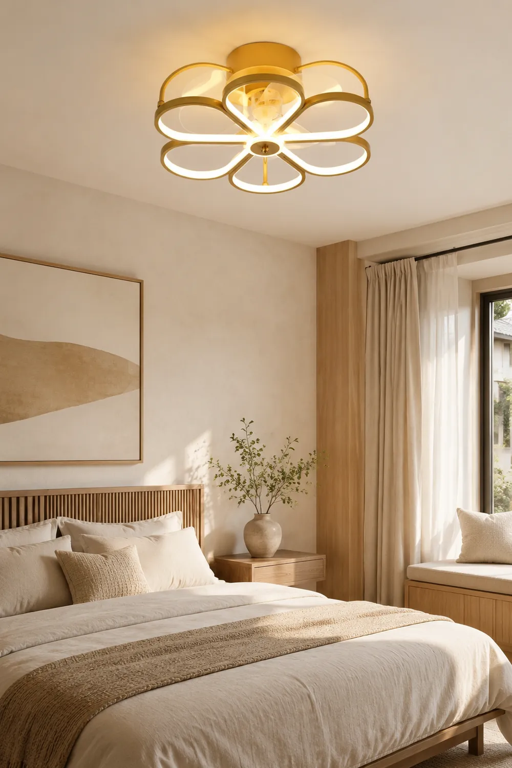 Hana Deckenventilator mit Beleuchtung, 3 Stile, ∅50CM - Lumpaz
