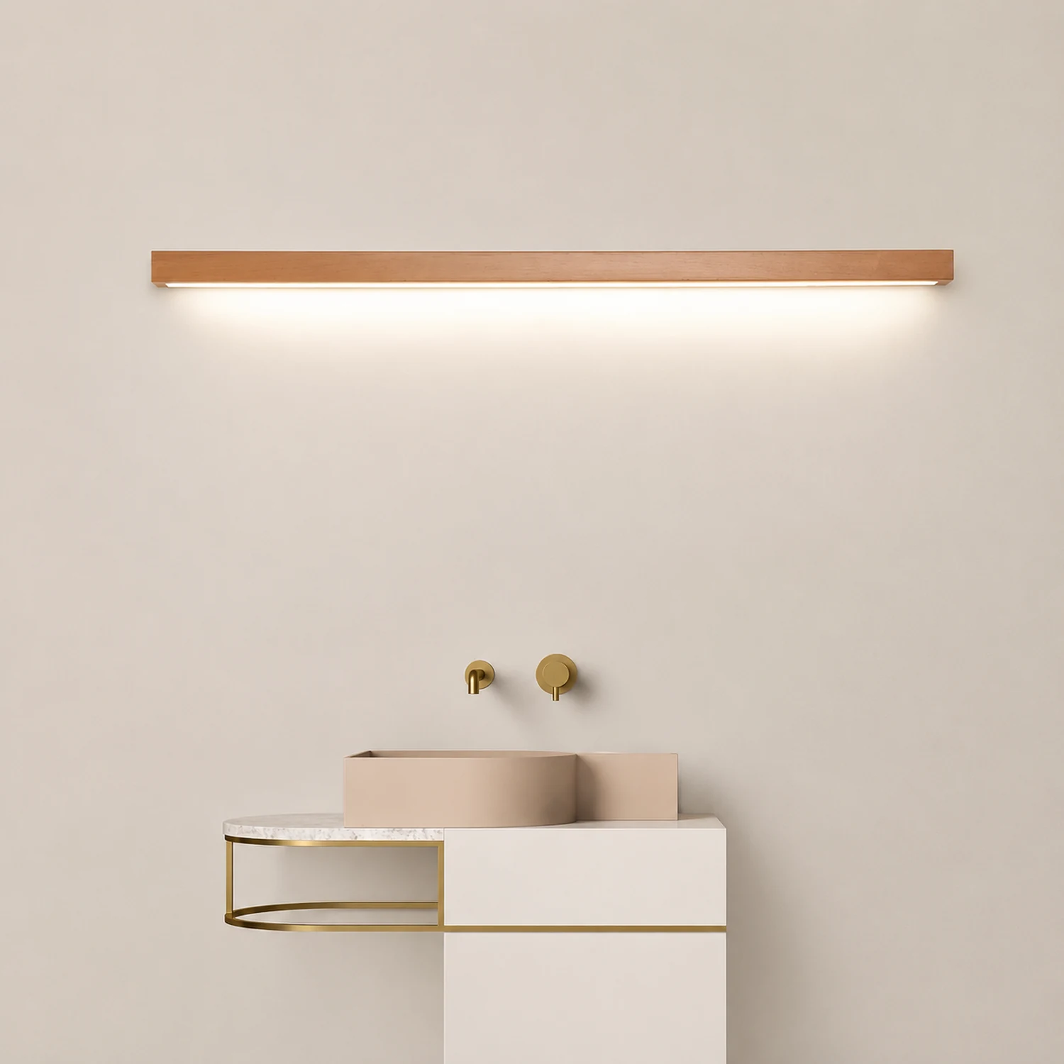 Ozawa Spiegelfront Wandleuchte Linear,1/2-flammig, 5 Größe - Lumpaz