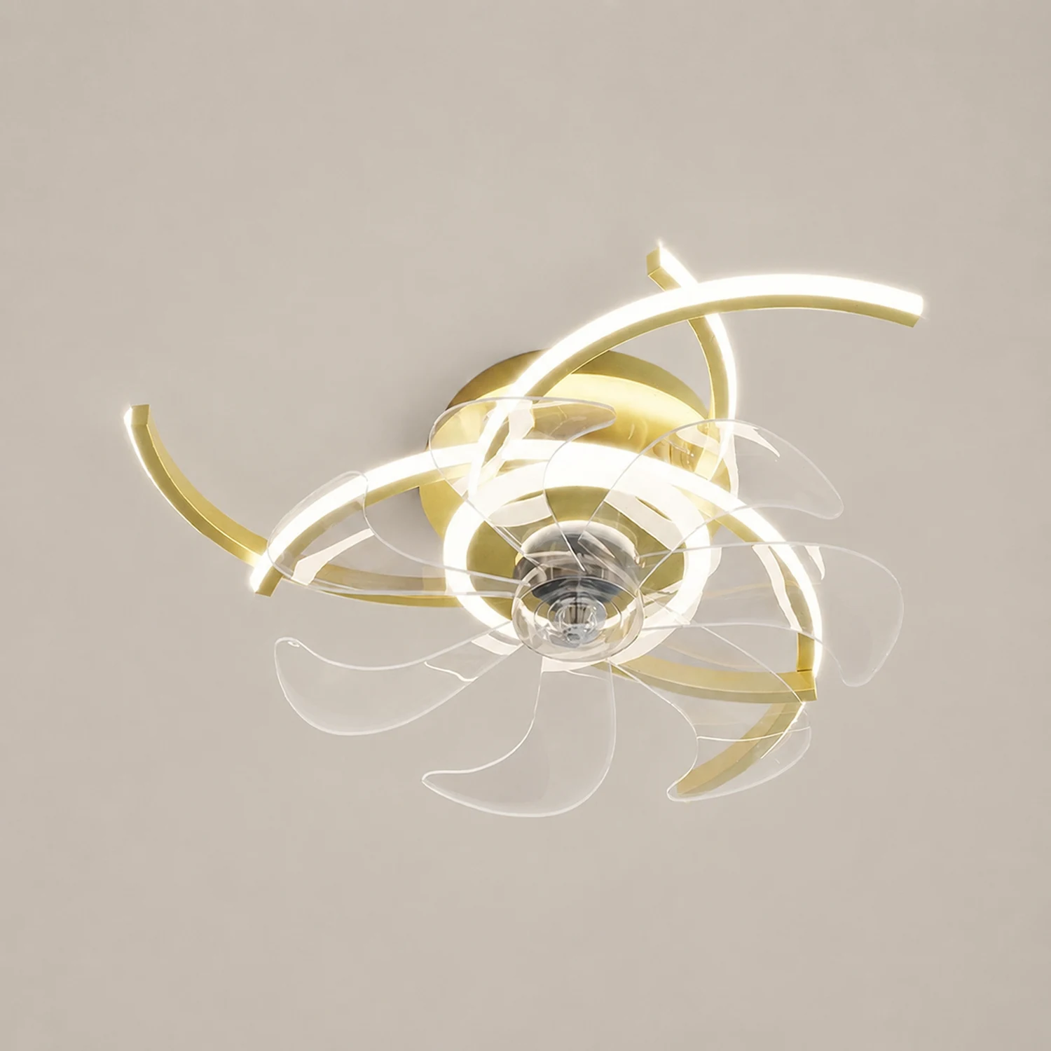 Lacey Deckenventilator mit Beleuchtung, 4 Stile, ∅52CM - Lumpaz