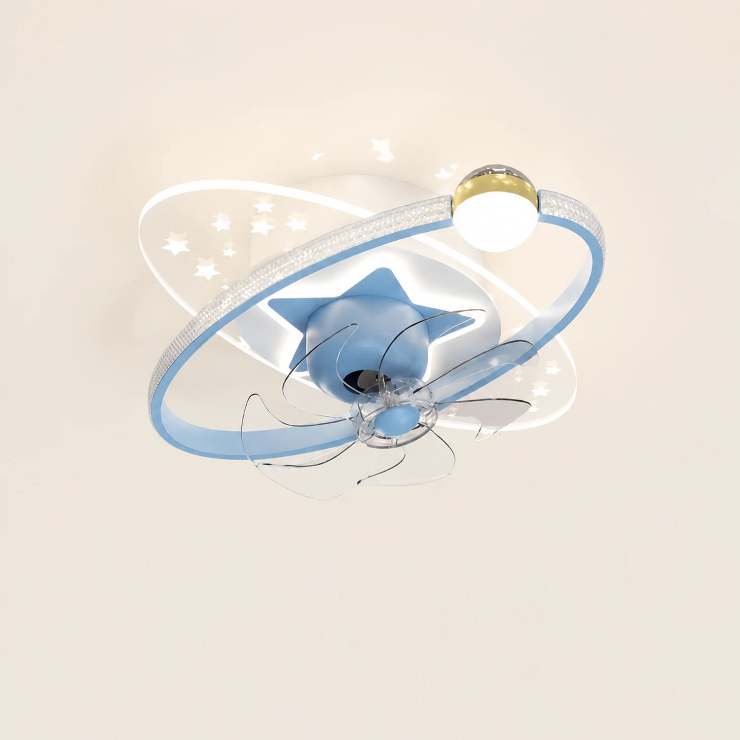 Minori Deckenventilator mit Beleuchtung, 4 Farben, ∅55CM - Lumpaz