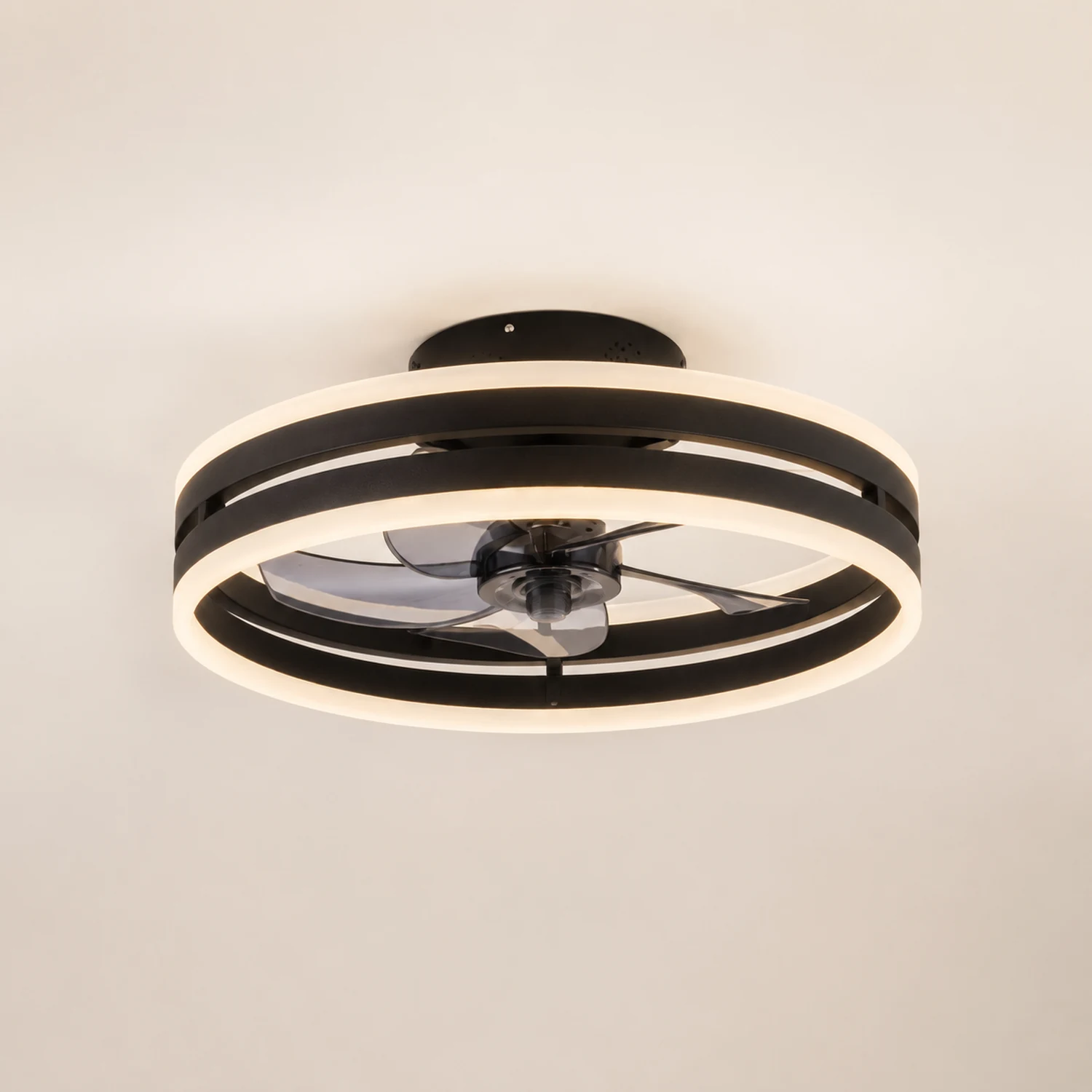 Alessio Deckenventilator mit Beleuchtung Doppel-Layer, 2 Farben, ∅40/50CM - Lumpaz