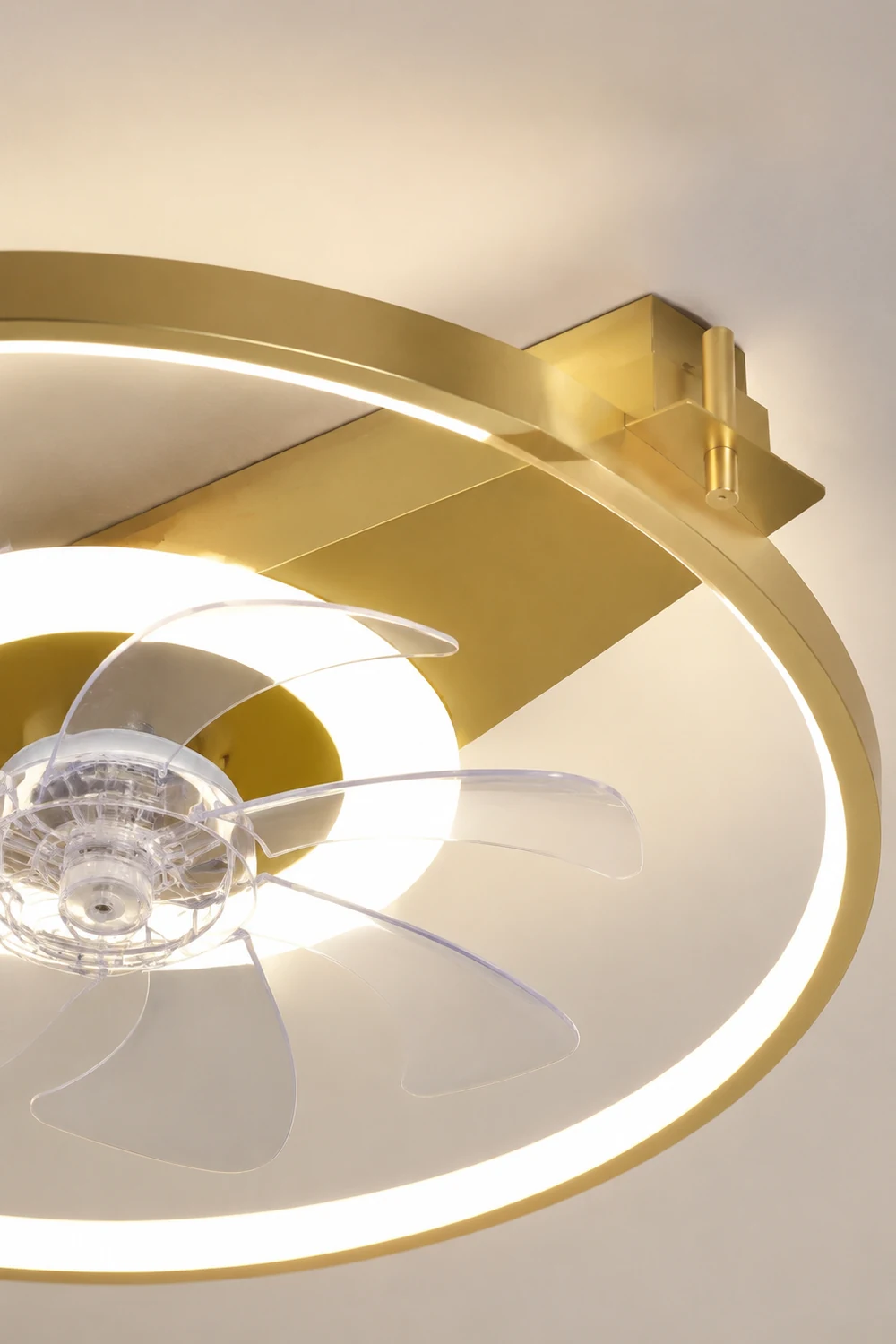 Edge Deckenventilator mit Beleuchtung, 2 Farben, ∅50/52CM - Lumpaz