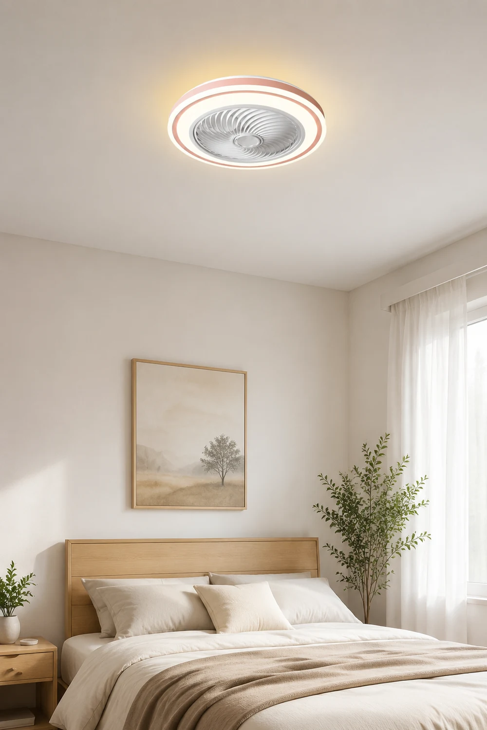 Quinn Deckenventilator mit Beleuchtung, 5 Farben, ∅48CM - Lumpaz