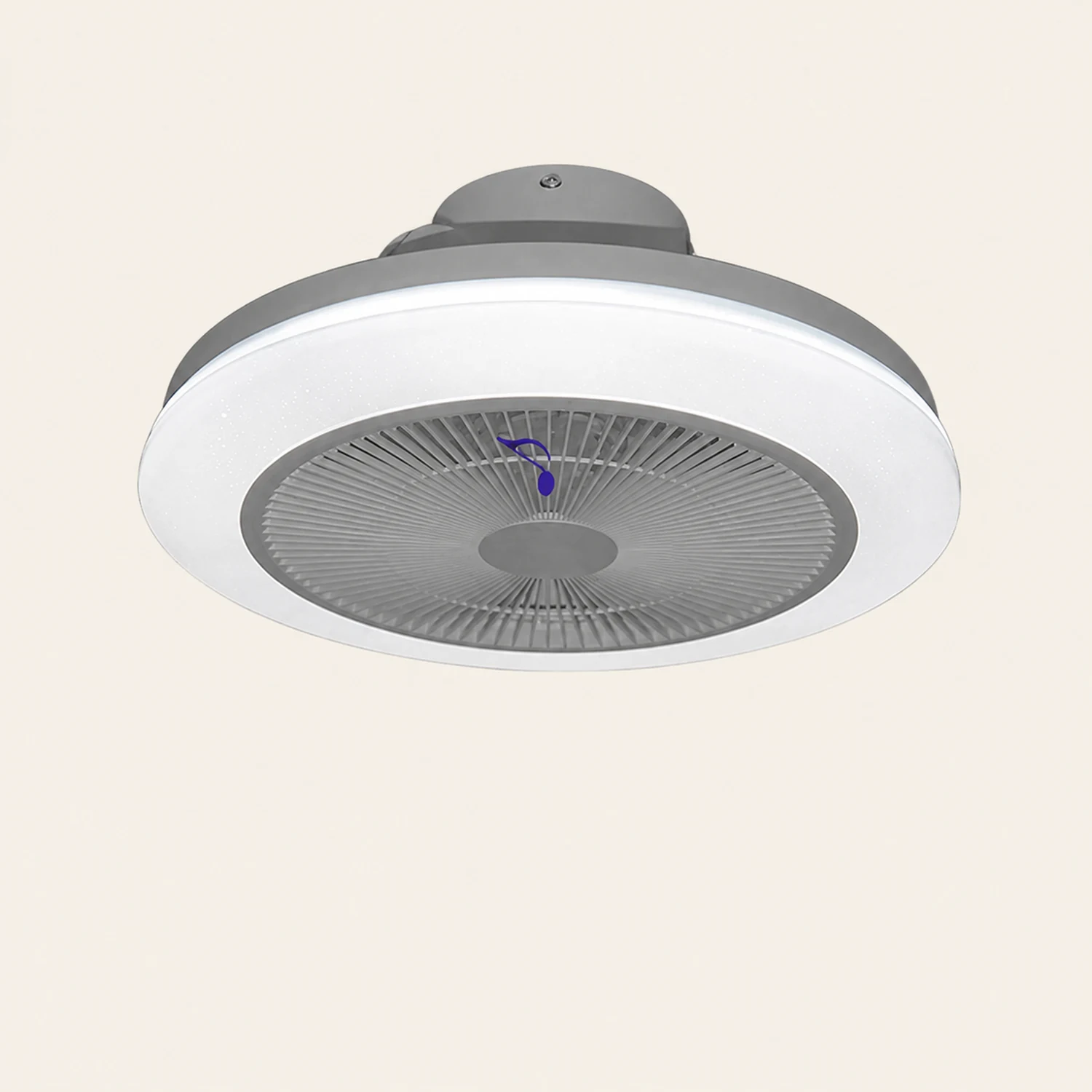 Morandi Deckenventilator mit Beleuchtung RGB-Bluetooth, ∅48cm - Lumpaz
